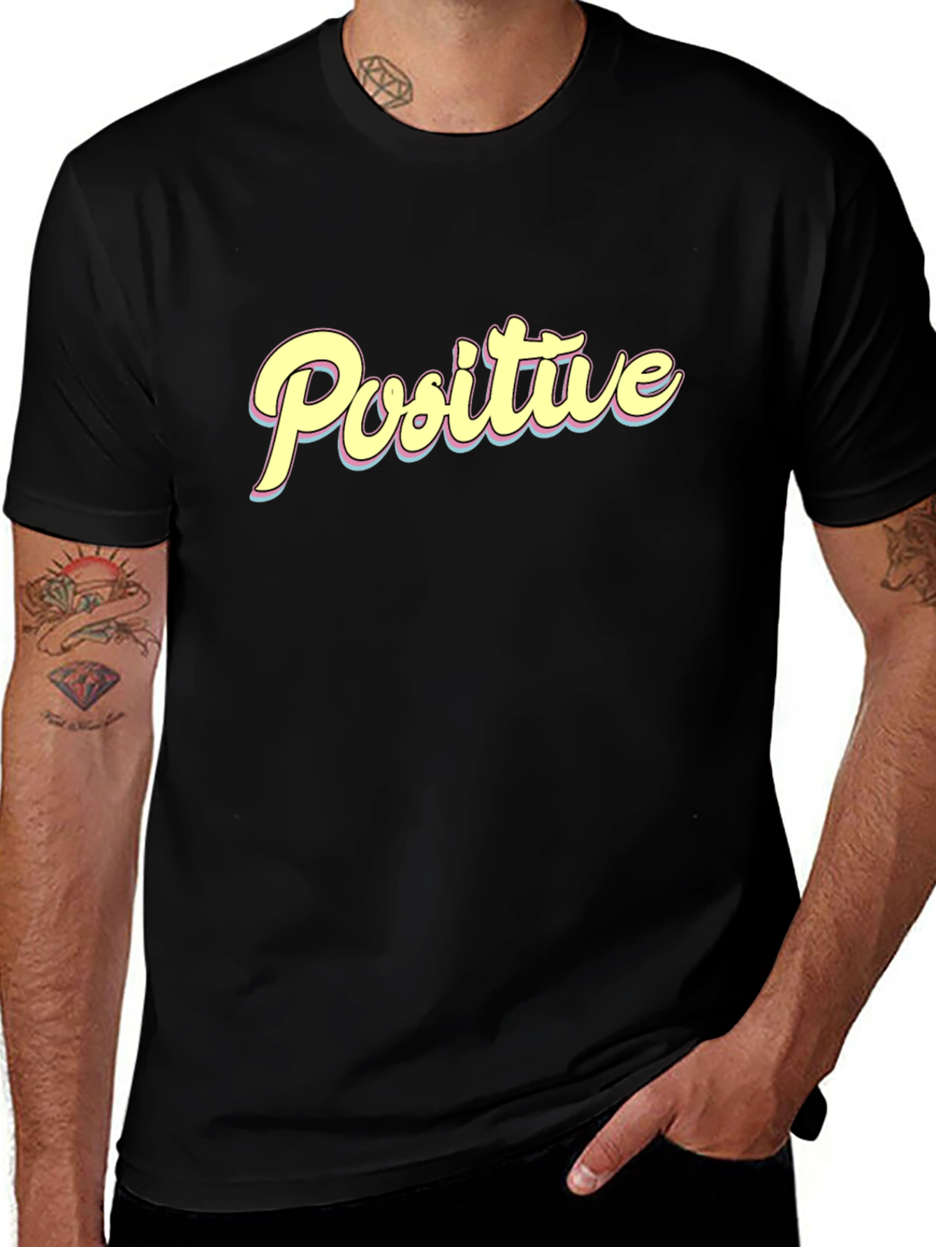 Positive Vibes Graphic Tee - Black T-Shirt