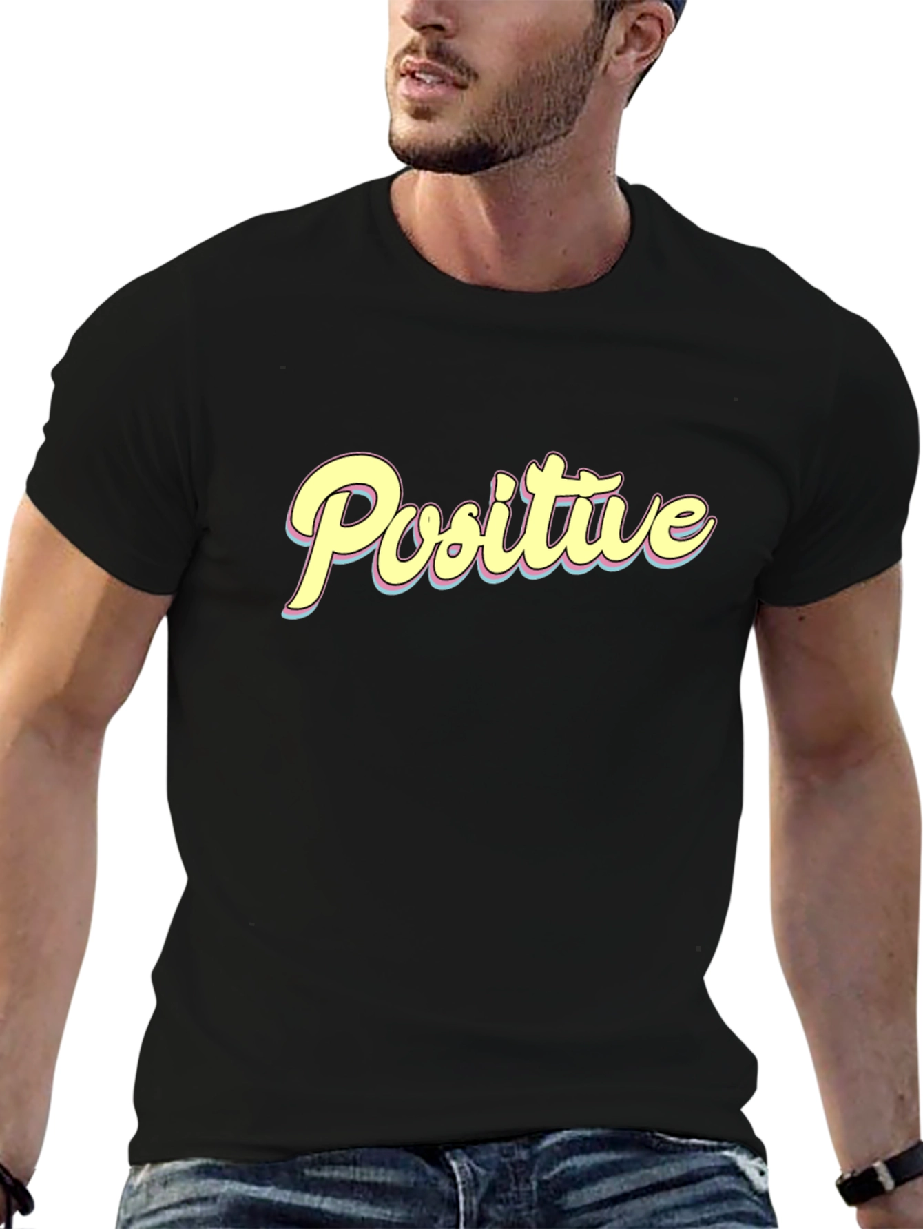 Positive Vibes Graphic Tee - Black T-Shirt