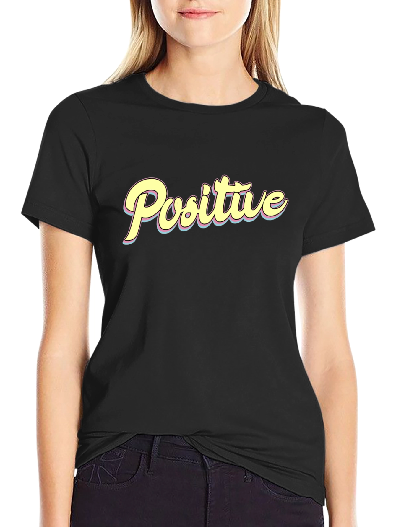 Positive Vibes Graphic Tee - Black T-Shirt