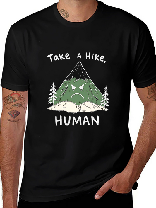 Grumpy Mountain Graphic Tee - Take a Hike Human!