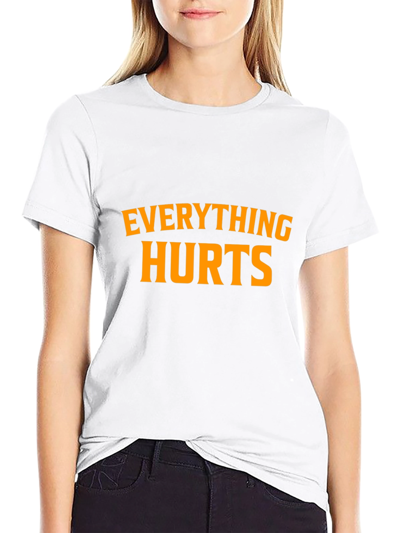 Everything Hurts Black Graphic T-Shirt