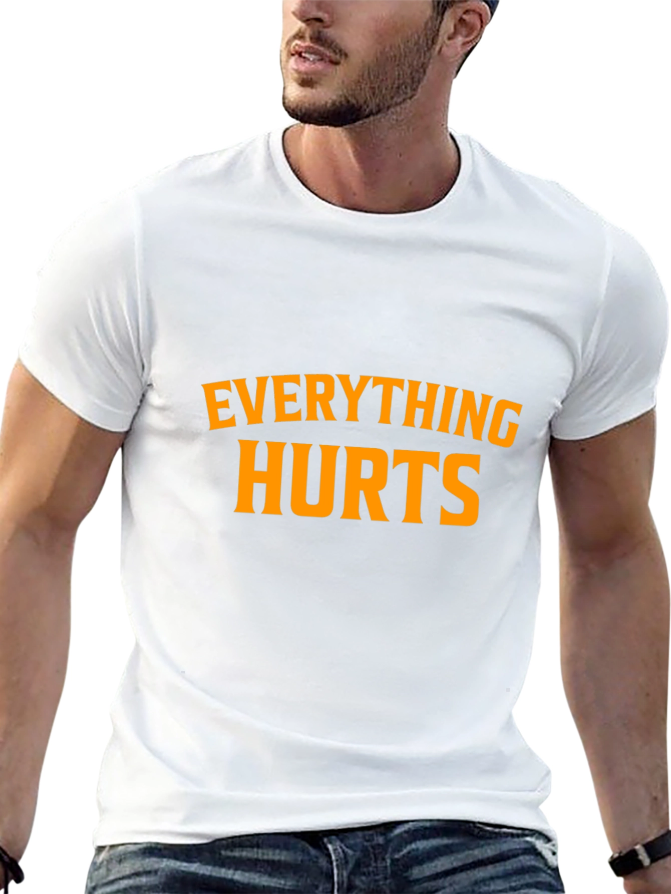 Everything Hurts Black Graphic T-Shirt
