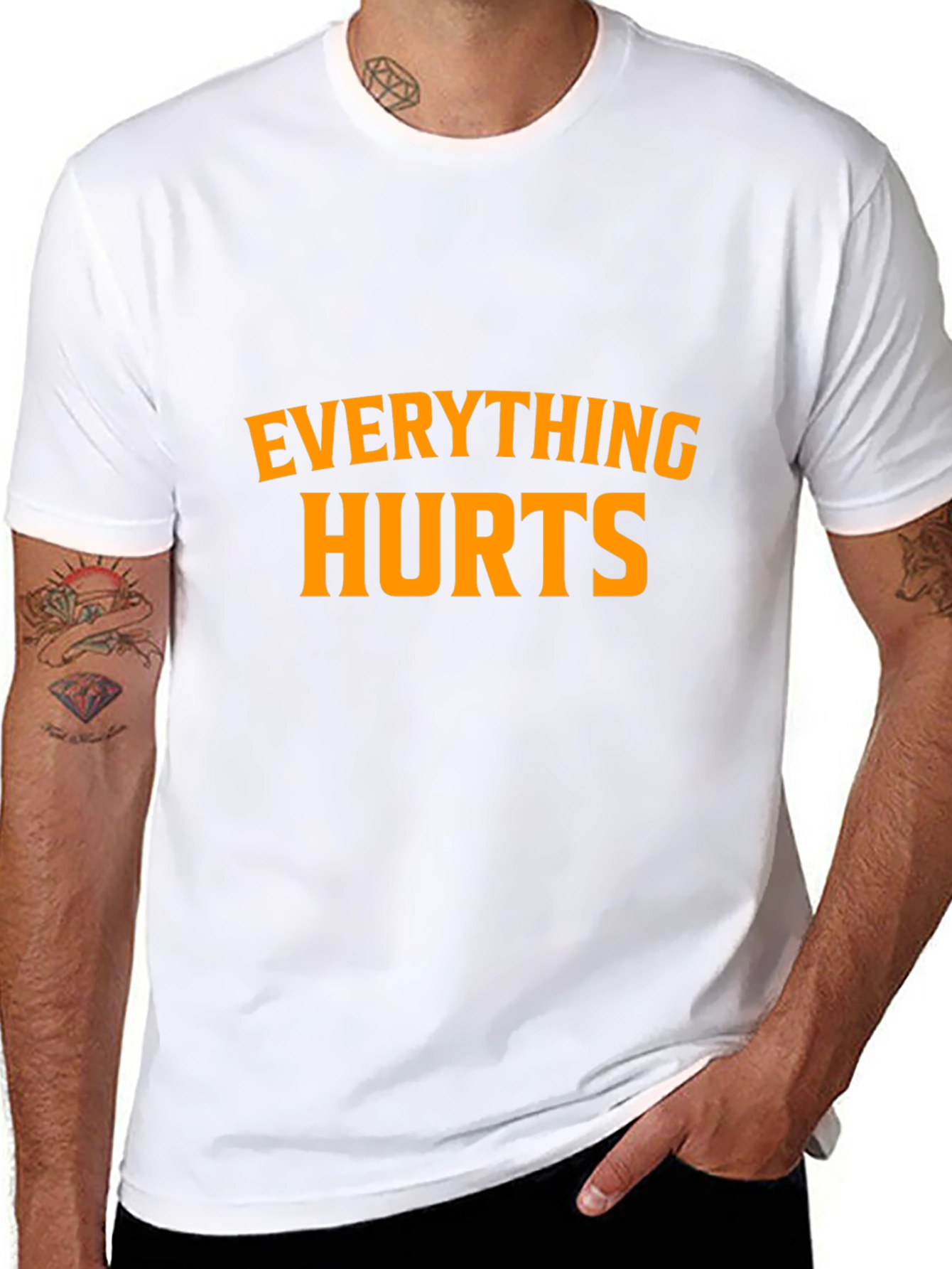 Everything Hurts Black Graphic T-Shirt