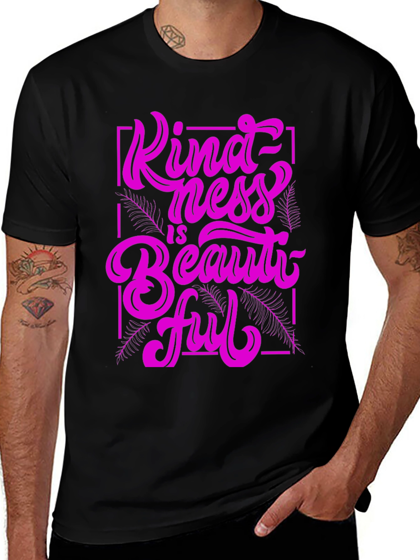 Kindness is Beautiful Graphic Tee - Black