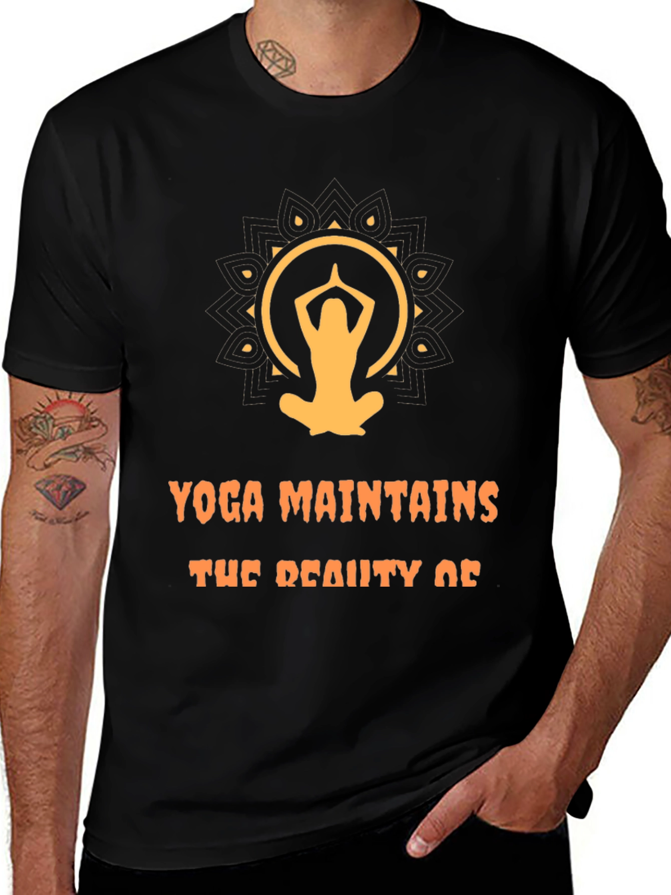 Yoga Maintains Beauty Graphic T-Shirt