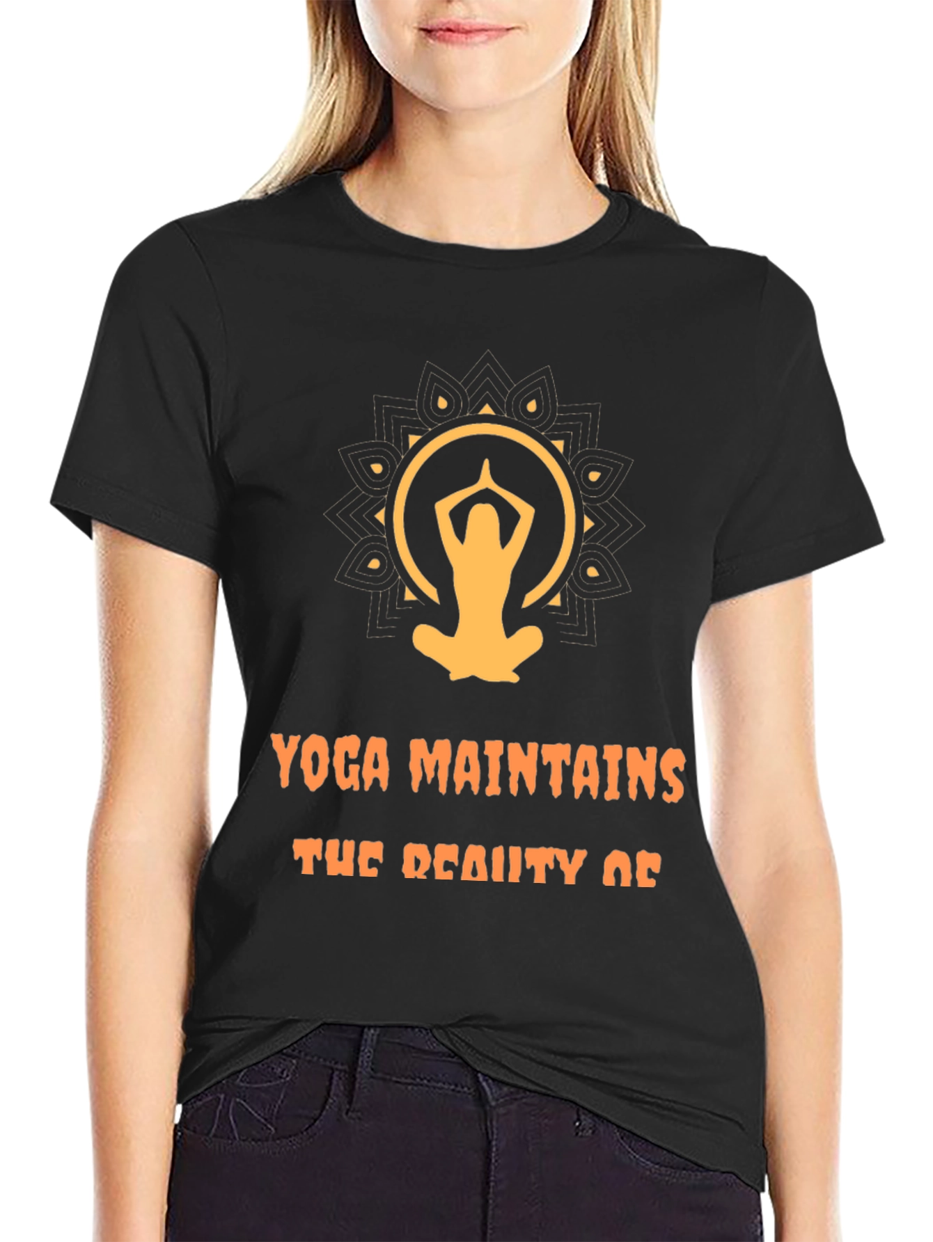 Yoga Maintains Beauty Graphic T-Shirt