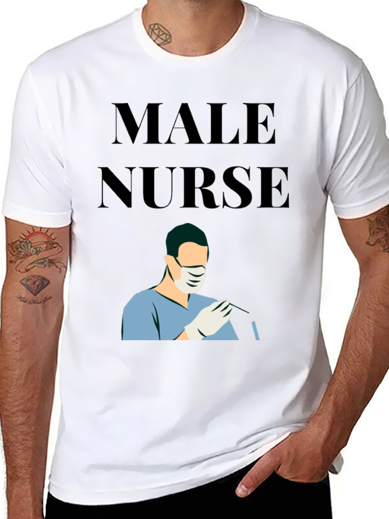 Male Nurse Graphic T-Shirt - Essential Healthcare Apparel