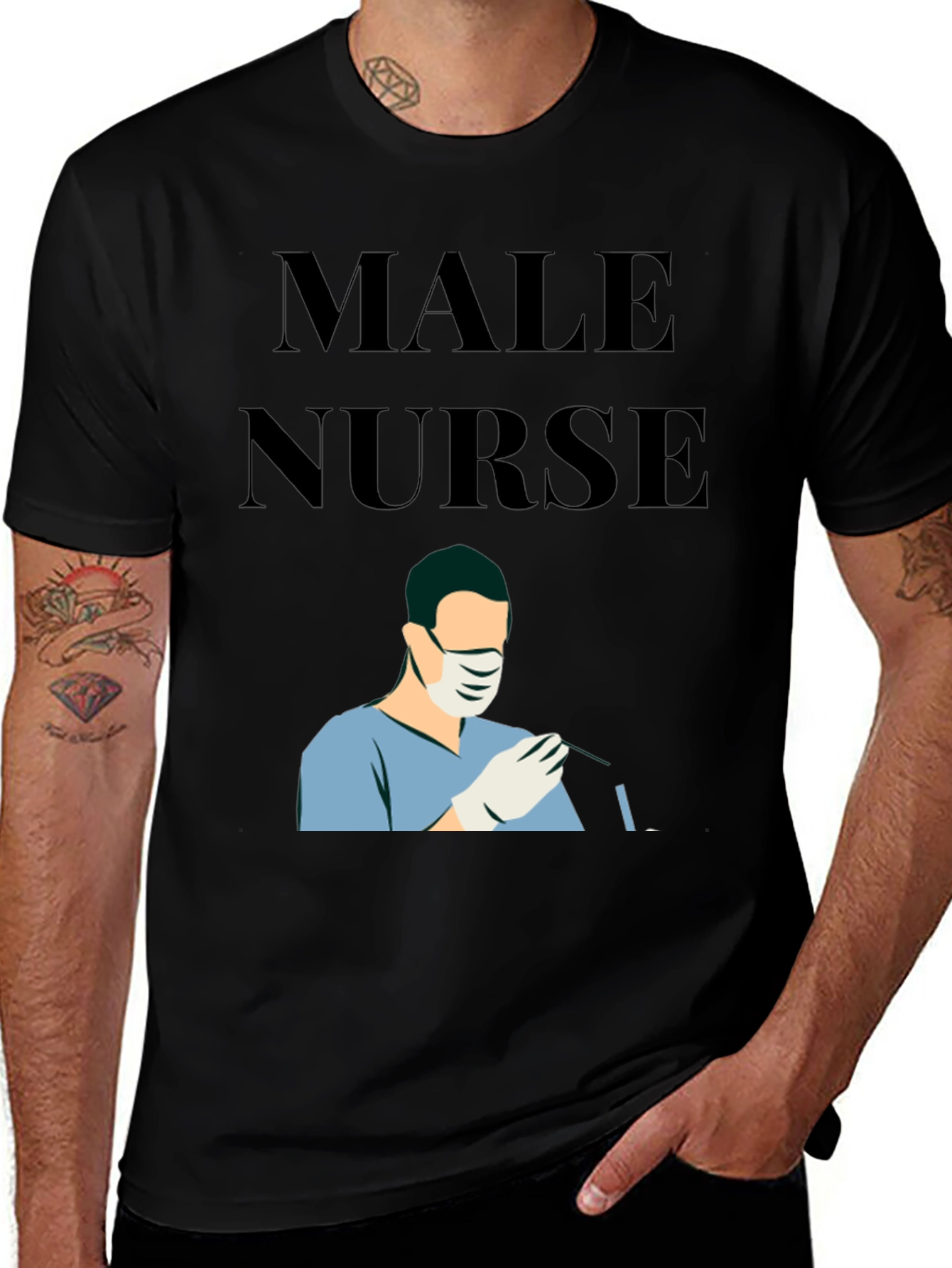 Male Nurse Graphic T-Shirt - Essential Healthcare Apparel