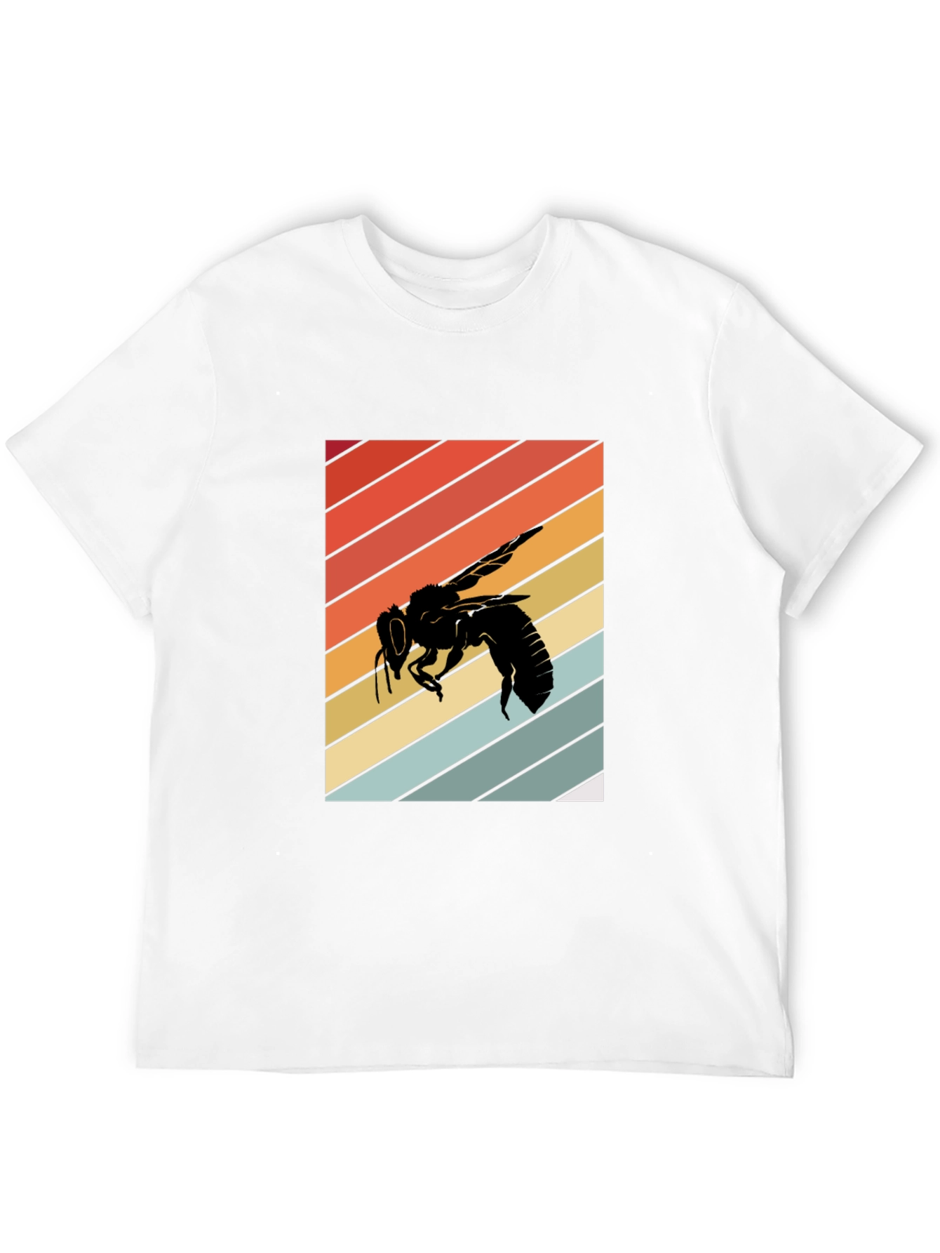 Retro Bee Graphic Tee - Black