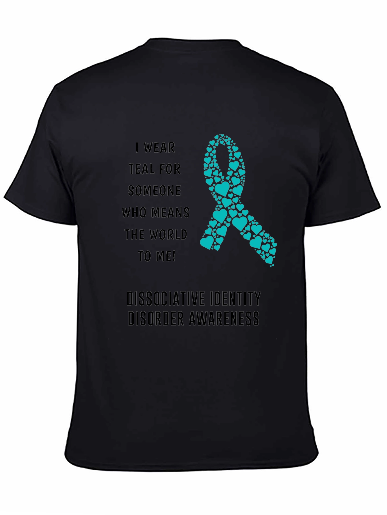 Teal Ribbon Dissociative Identity Disorder Awareness T-Shirt