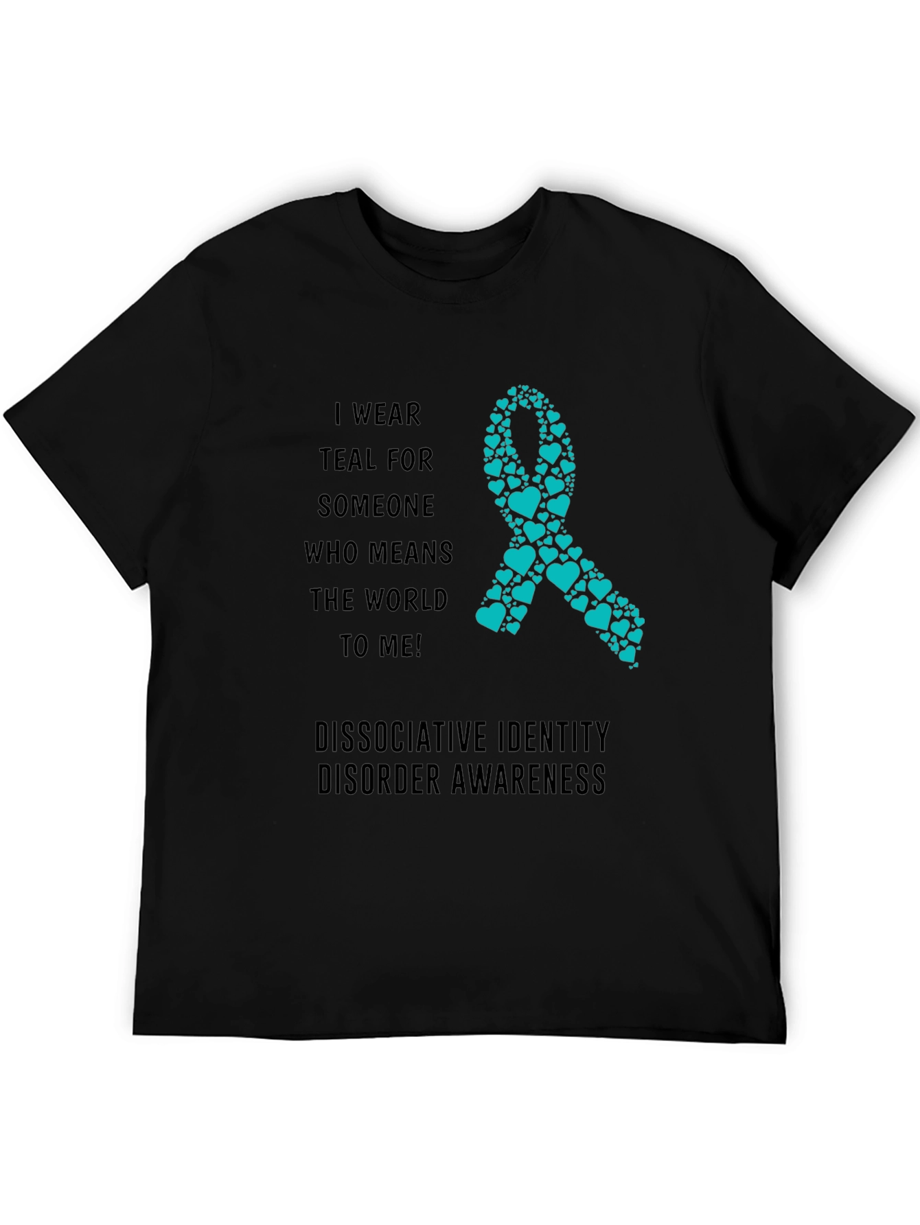 Teal Ribbon Dissociative Identity Disorder Awareness T-Shirt