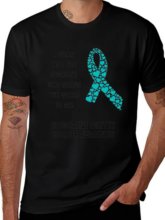 Teal Ribbon Dissociative Identity Disorder Awareness T-Shirt