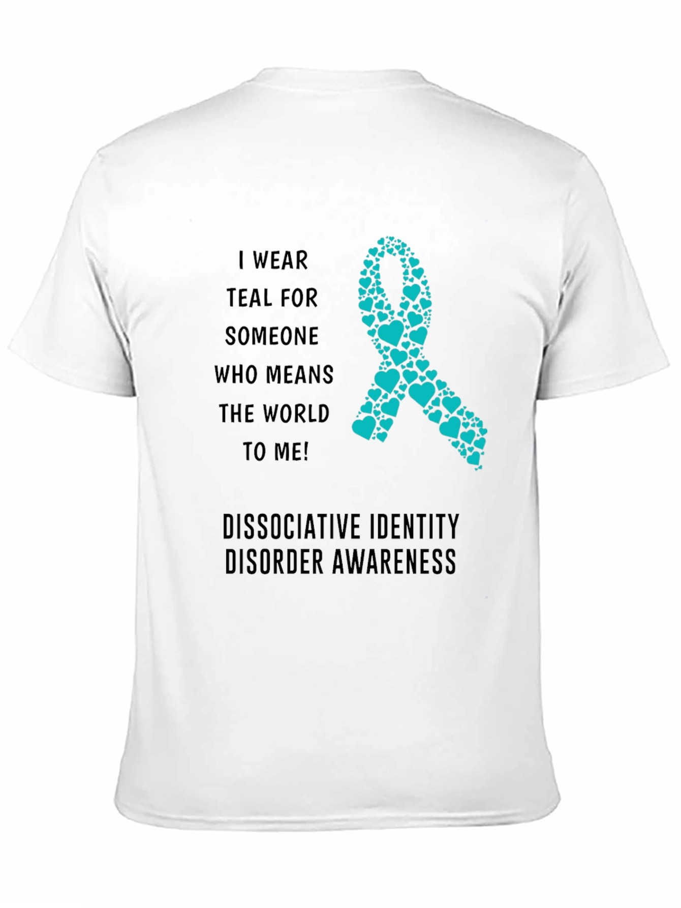 Teal Ribbon Dissociative Identity Disorder Awareness T-Shirt
