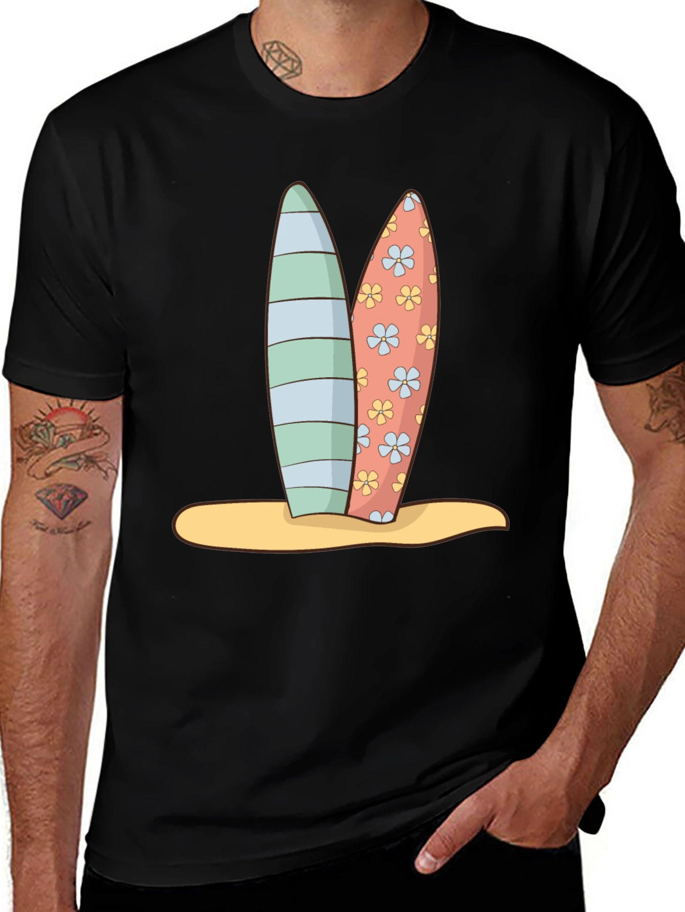 Surfboard Graphic Tee - Beach Vibes