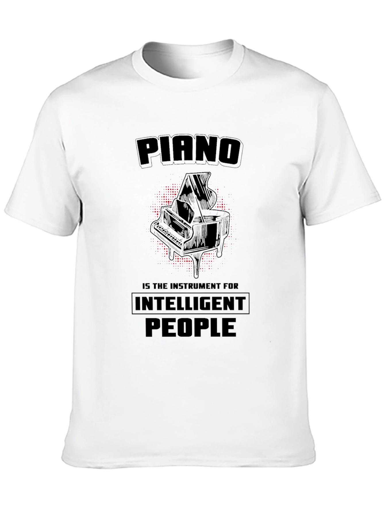 Piano Intelligent People Black T-Shirt