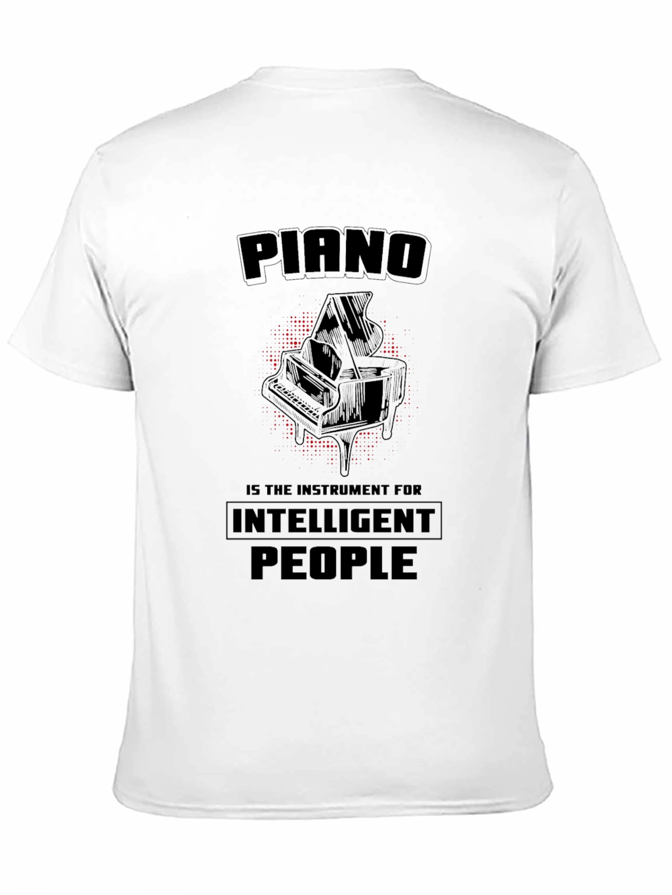 Piano Intelligent People Black T-Shirt