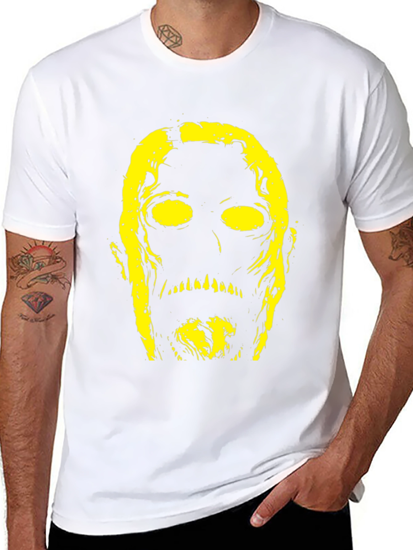 Creepy Graphic Print Black T-Shirt
