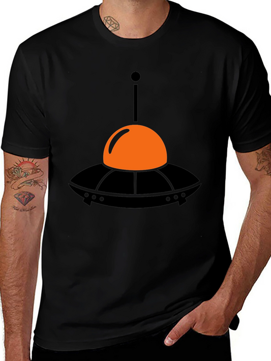UFO Graphic Tee - Black Cotton T-Shirt