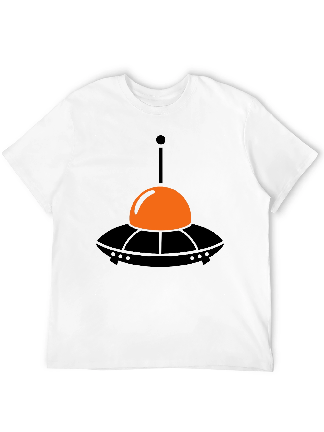 UFO Graphic Tee - Black Cotton T-Shirt