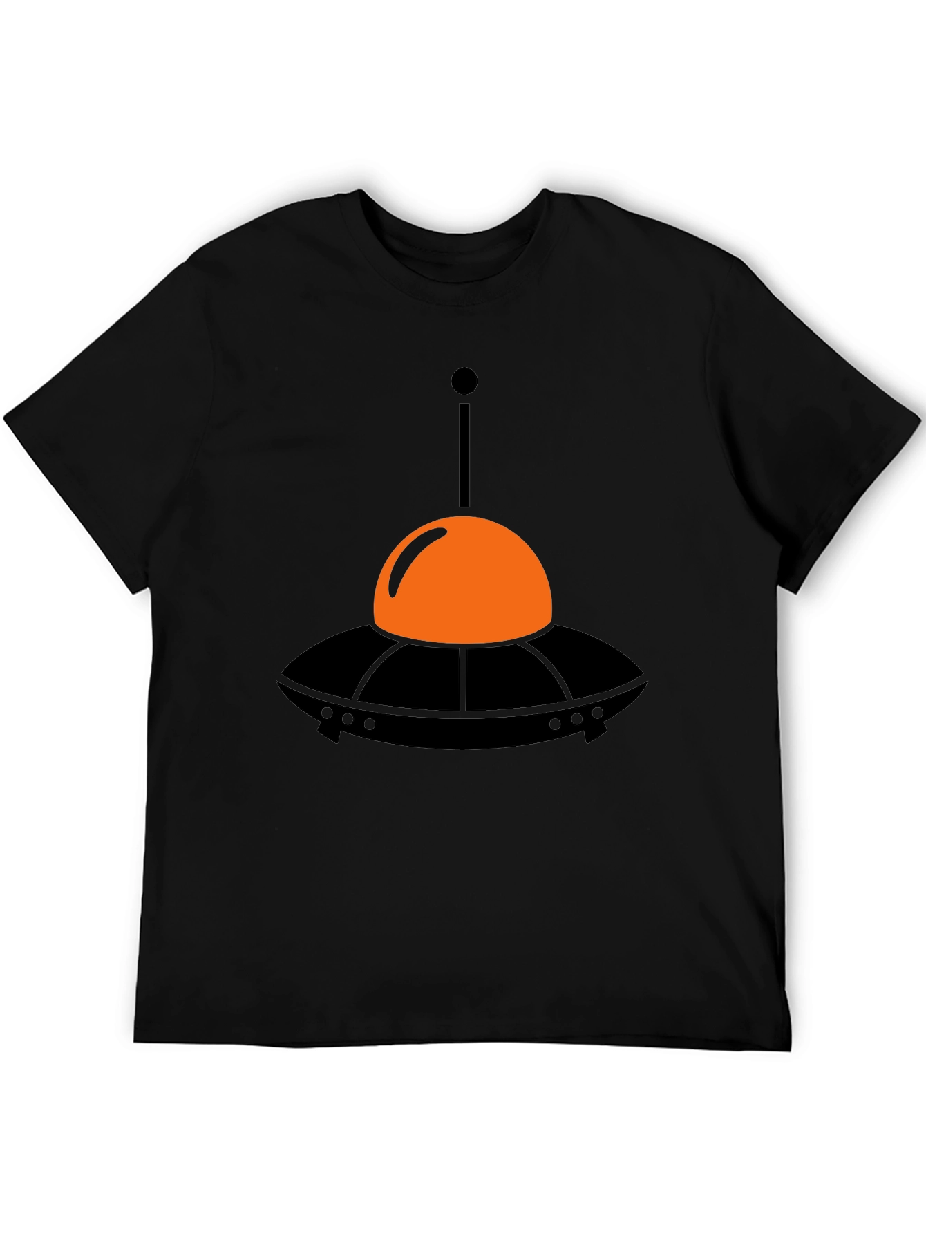 UFO Graphic Tee - Black Cotton T-Shirt