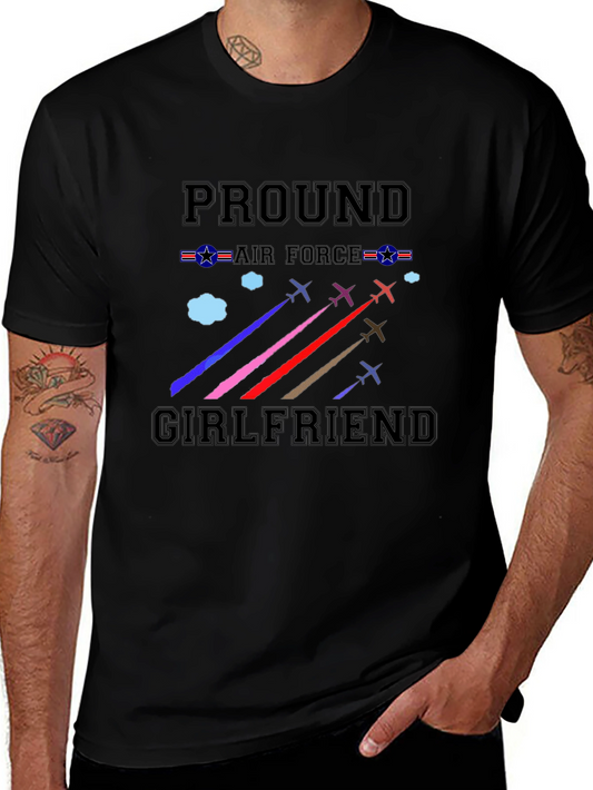 Proud Air Force Girlfriend Graphic T-Shirt