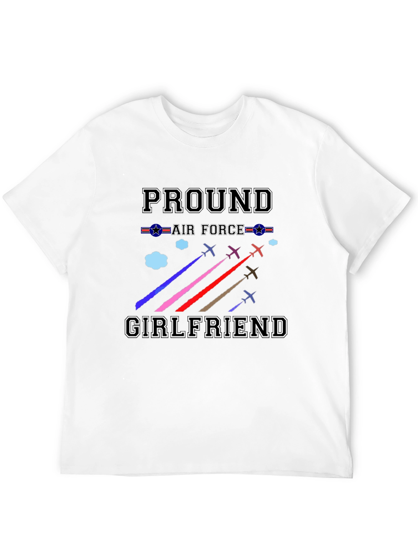 Proud Air Force Girlfriend Graphic T-Shirt