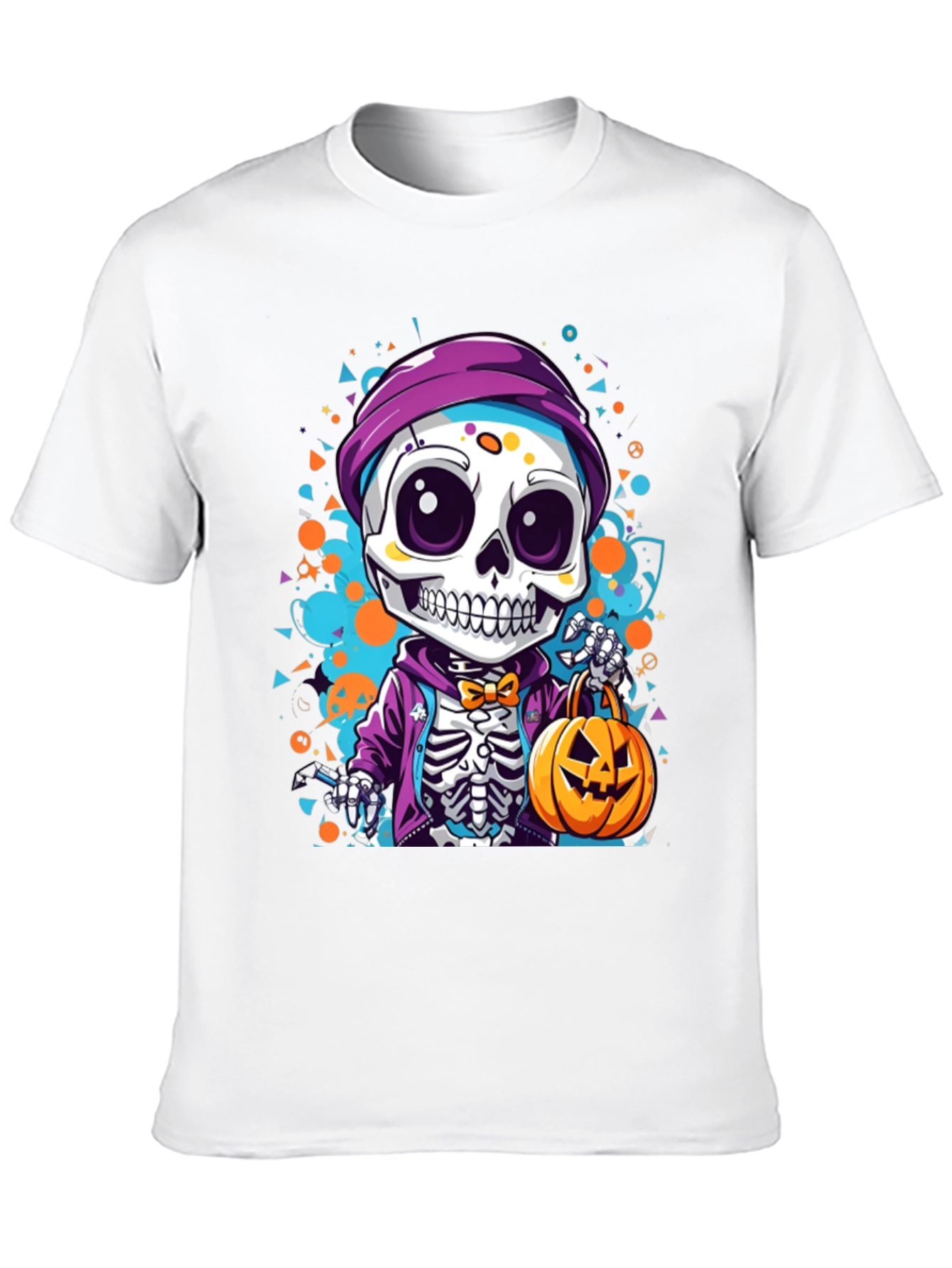 Halloween Skeleton Cartoon T-Shirt