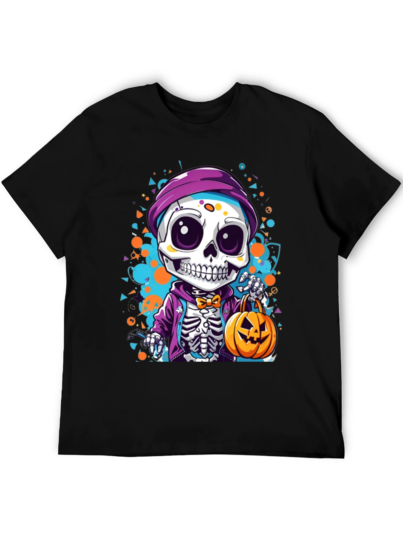Halloween Skeleton Cartoon T-Shirt