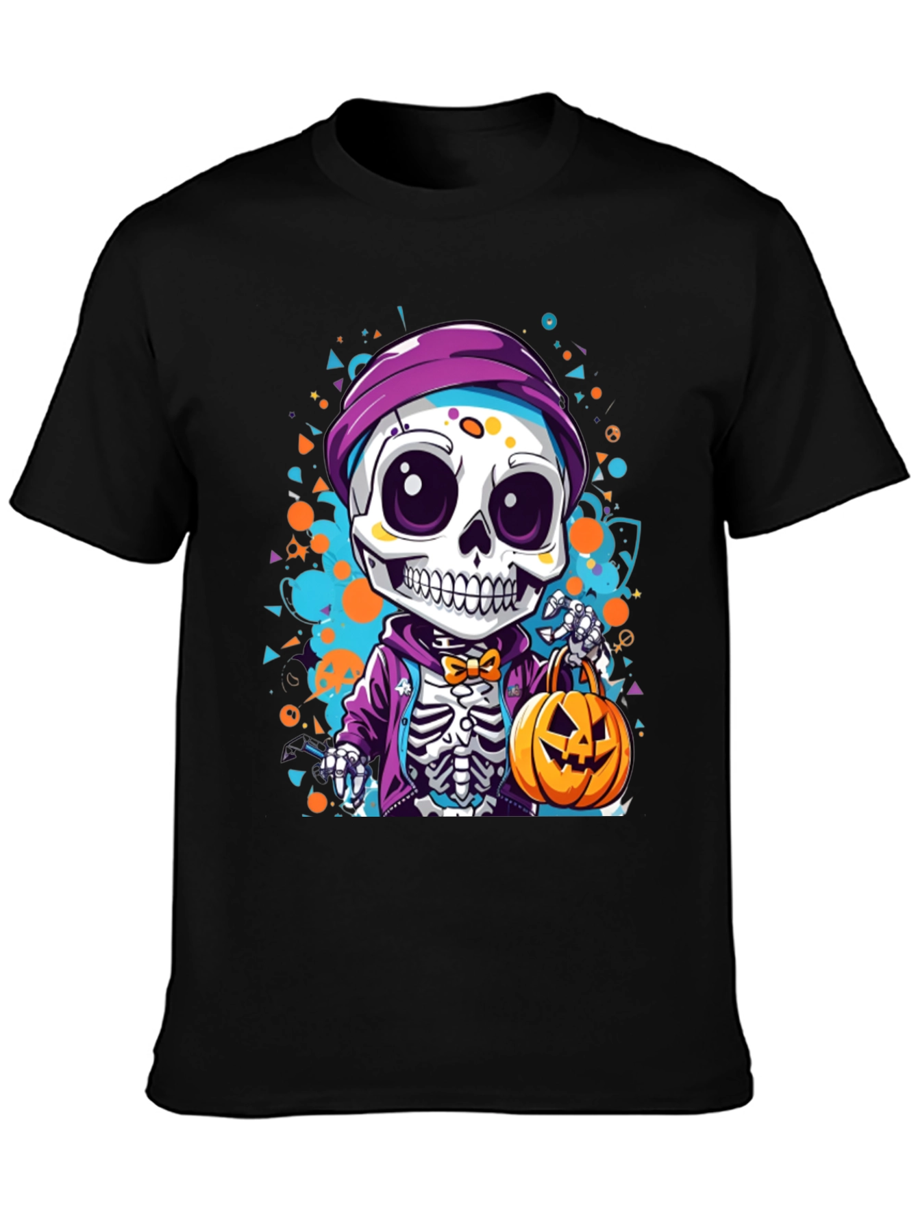 Halloween Skeleton Cartoon T-Shirt