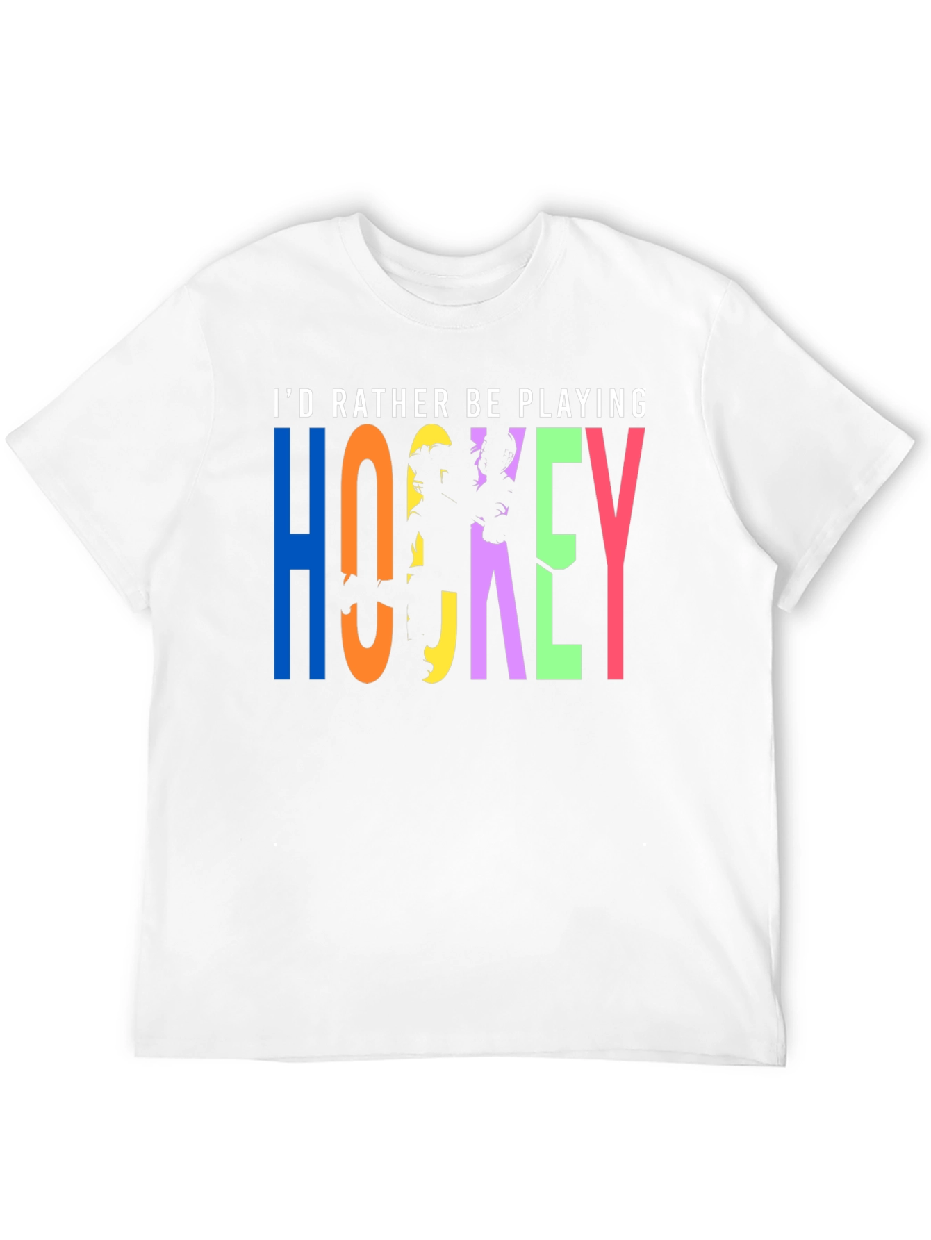Id Rather Be Playing Hockey T-Shirt - Black