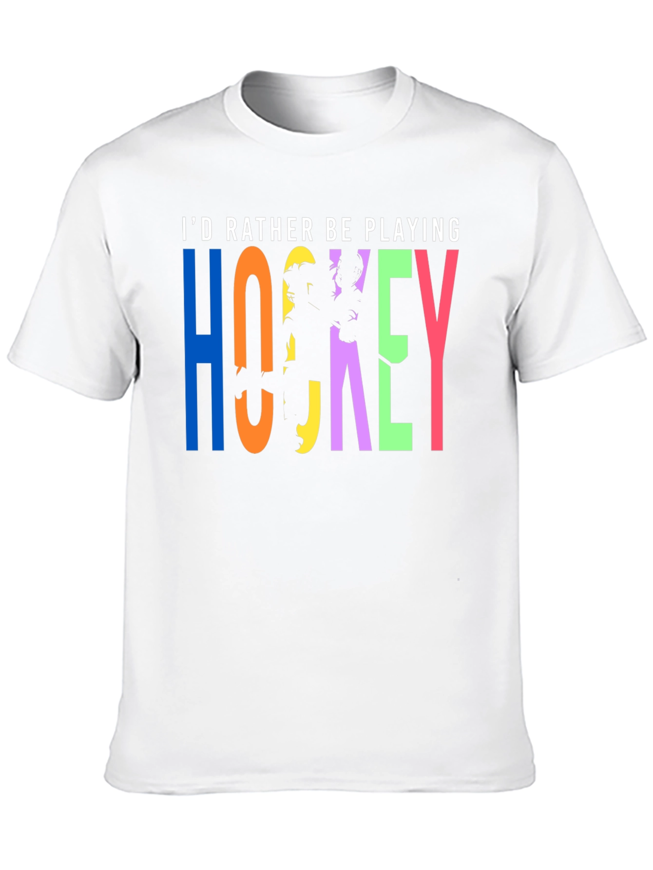Id Rather Be Playing Hockey T-Shirt - Black