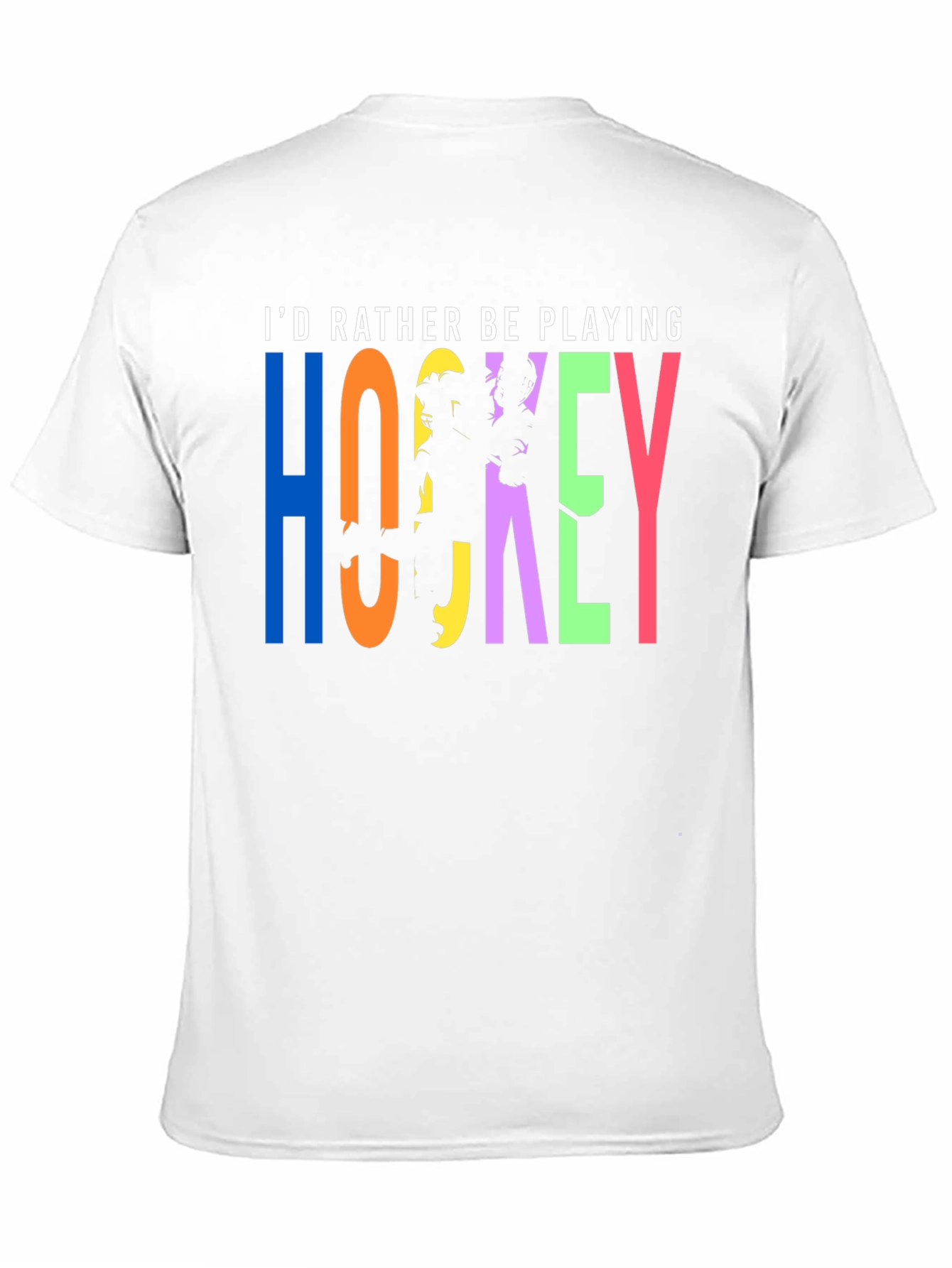 Id Rather Be Playing Hockey T-Shirt - Black