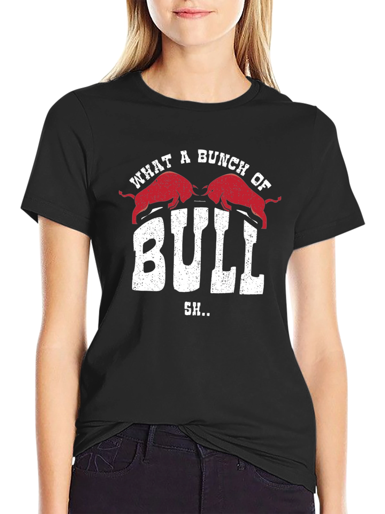 What a Bunch of Bull Graphic Tee - Black