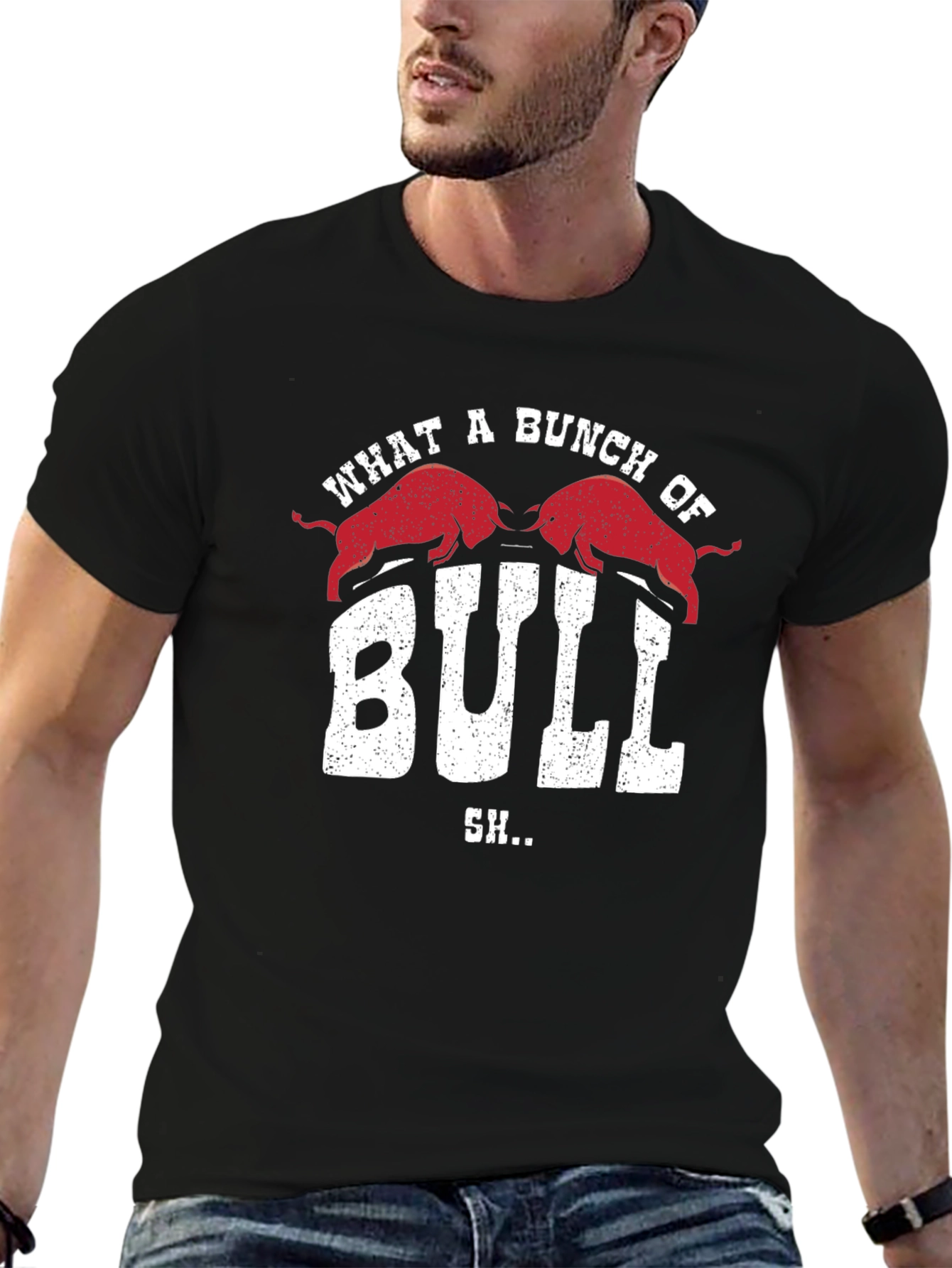 What a Bunch of Bull Graphic Tee - Black