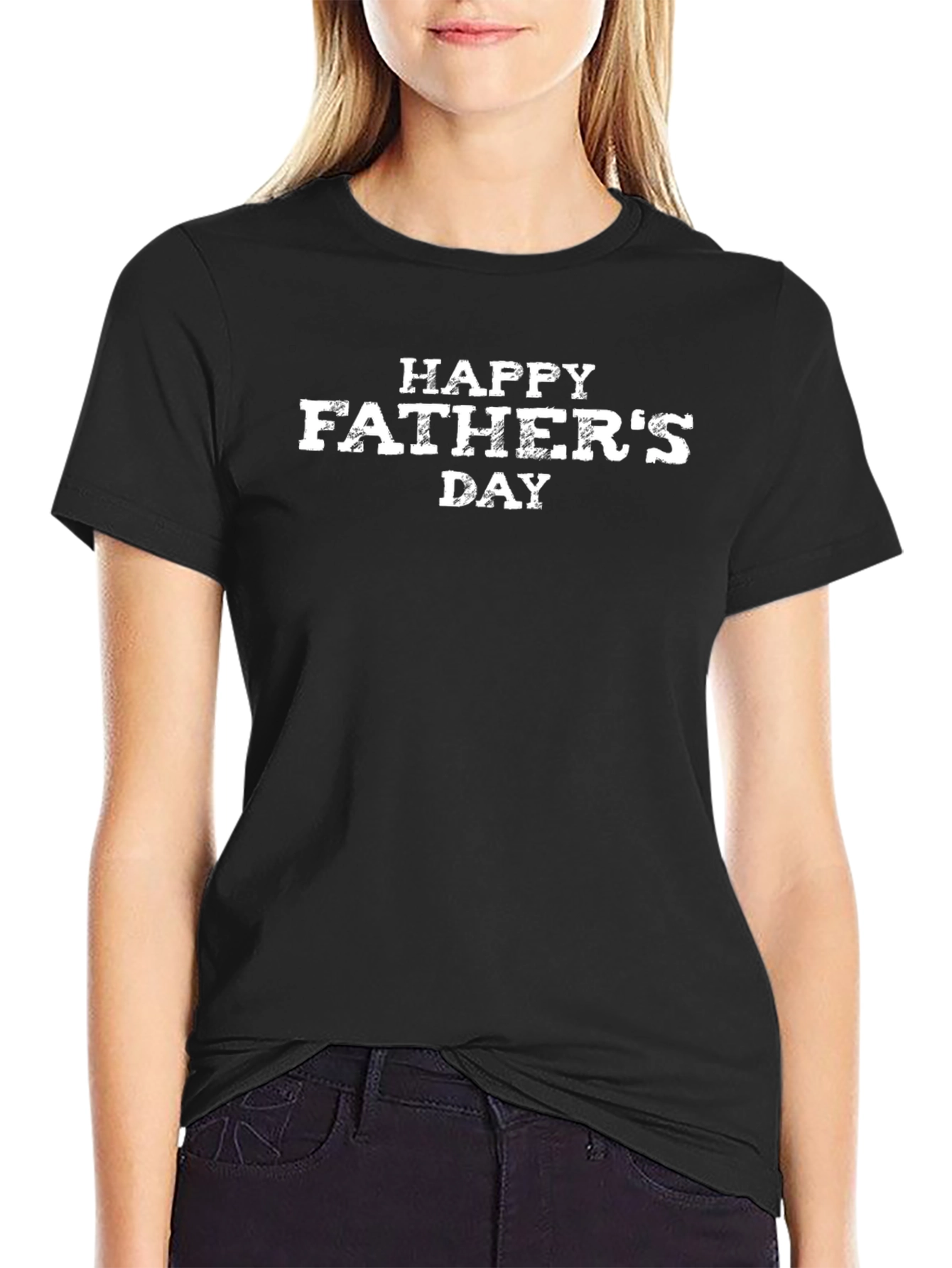 Happy Fathers Day T-Shirt - Classic Black Tee