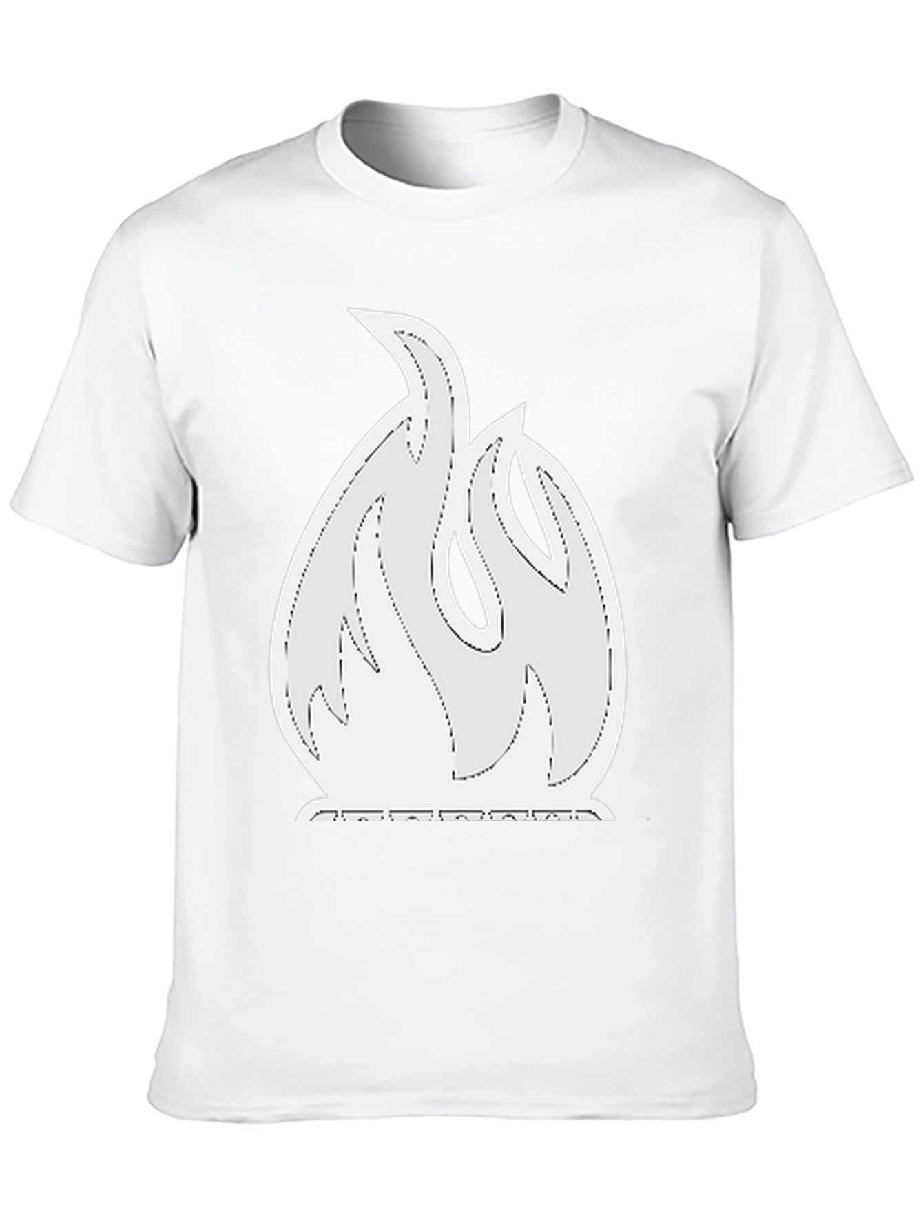 Flame Graphic Tee - Black Cotton Blend Shirt