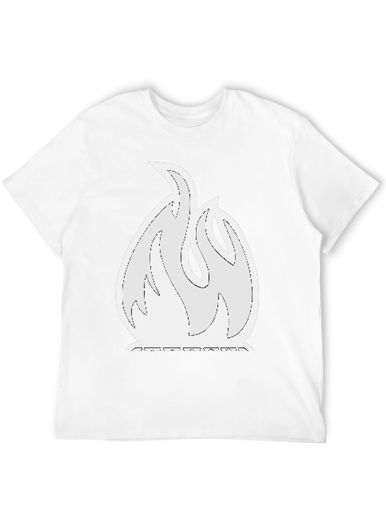 Flame Graphic Tee - Black Cotton Blend Shirt
