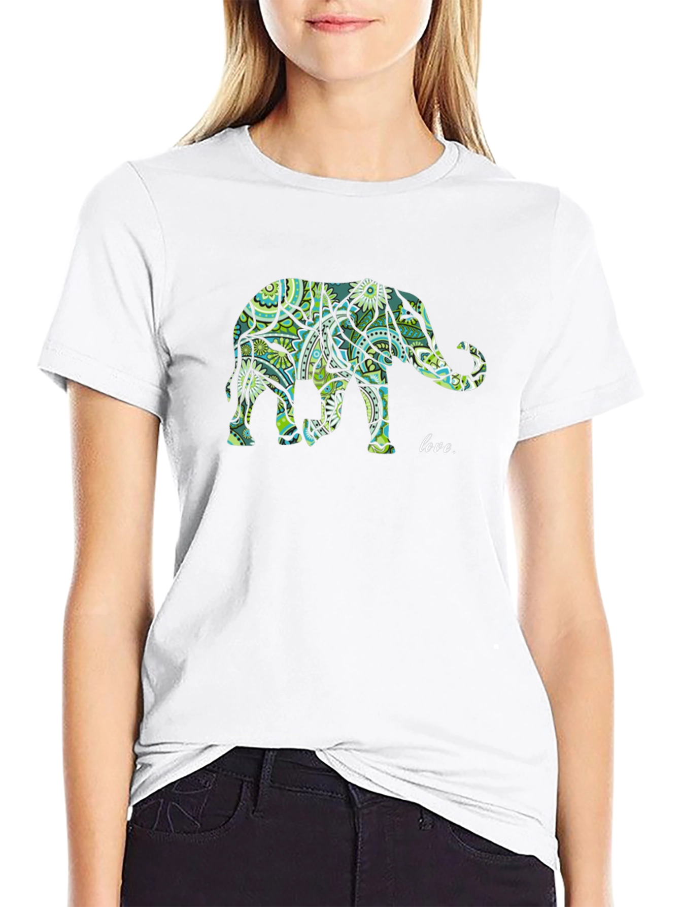 Elephant Graphic Print T-Shirt
