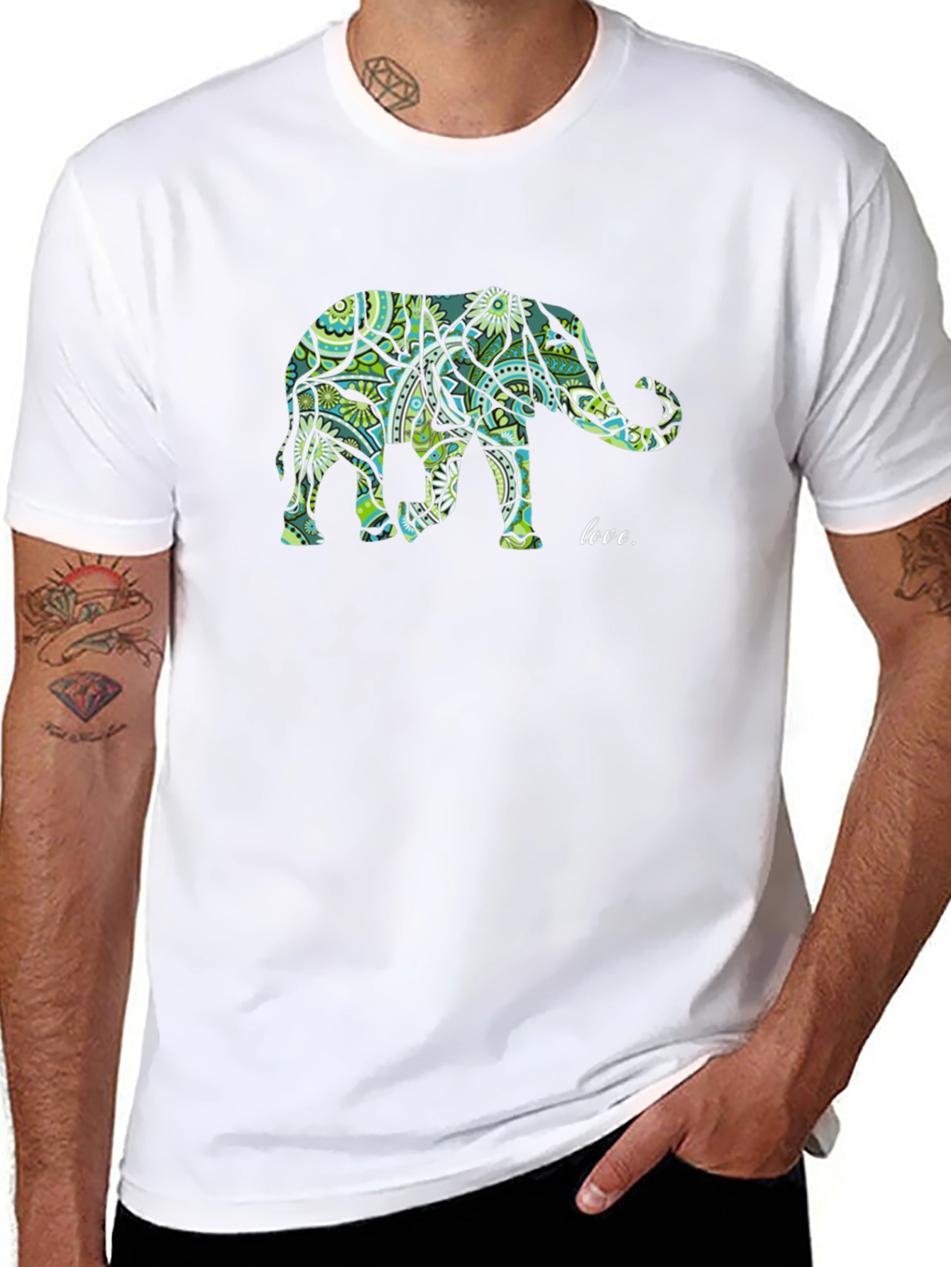 Elephant Graphic Print T-Shirt
