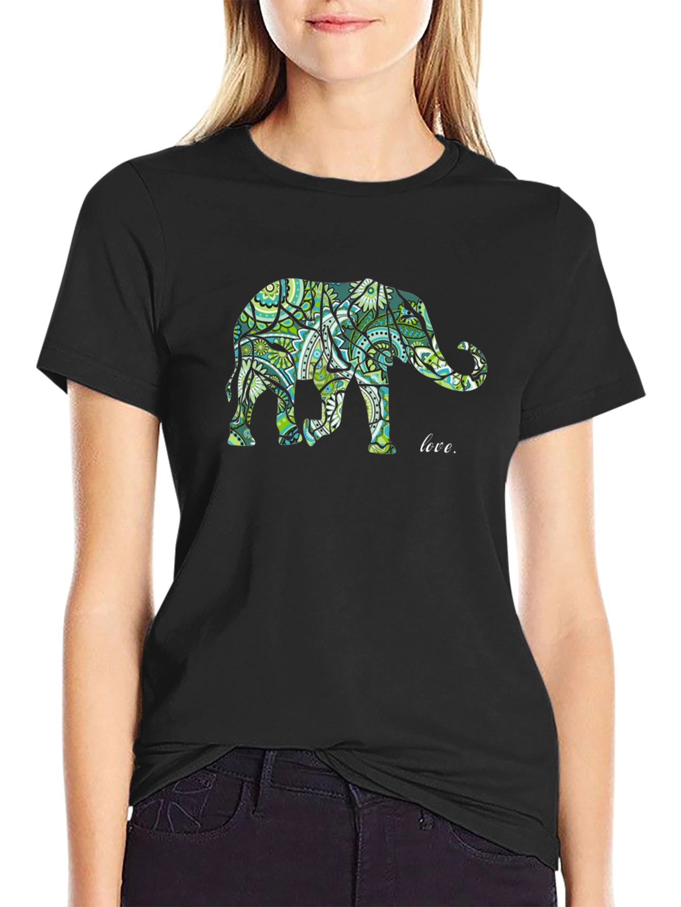 Elephant Graphic Print T-Shirt