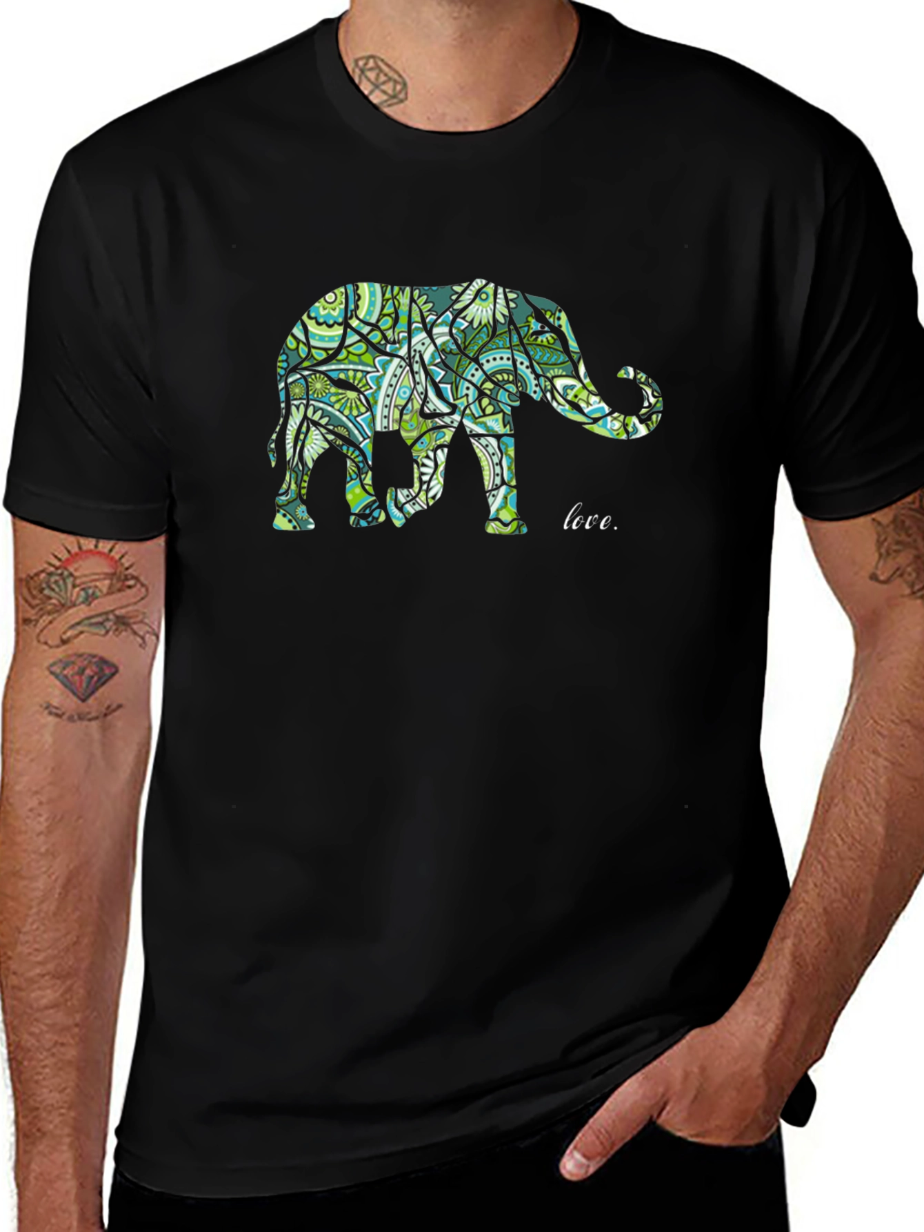 Elephant Graphic Print T-Shirt