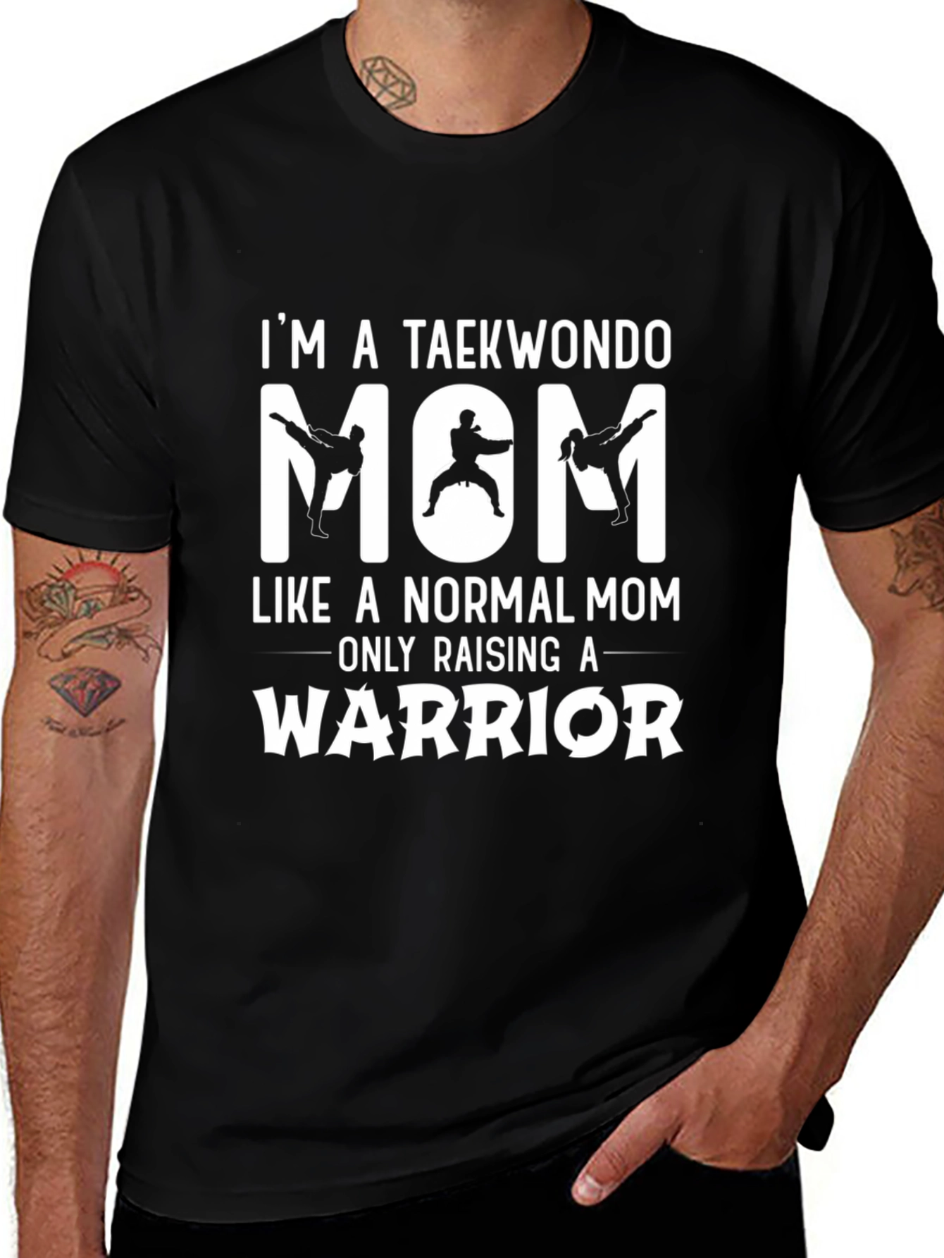 Taekwondo Mom Warrior Graphic T-Shirt