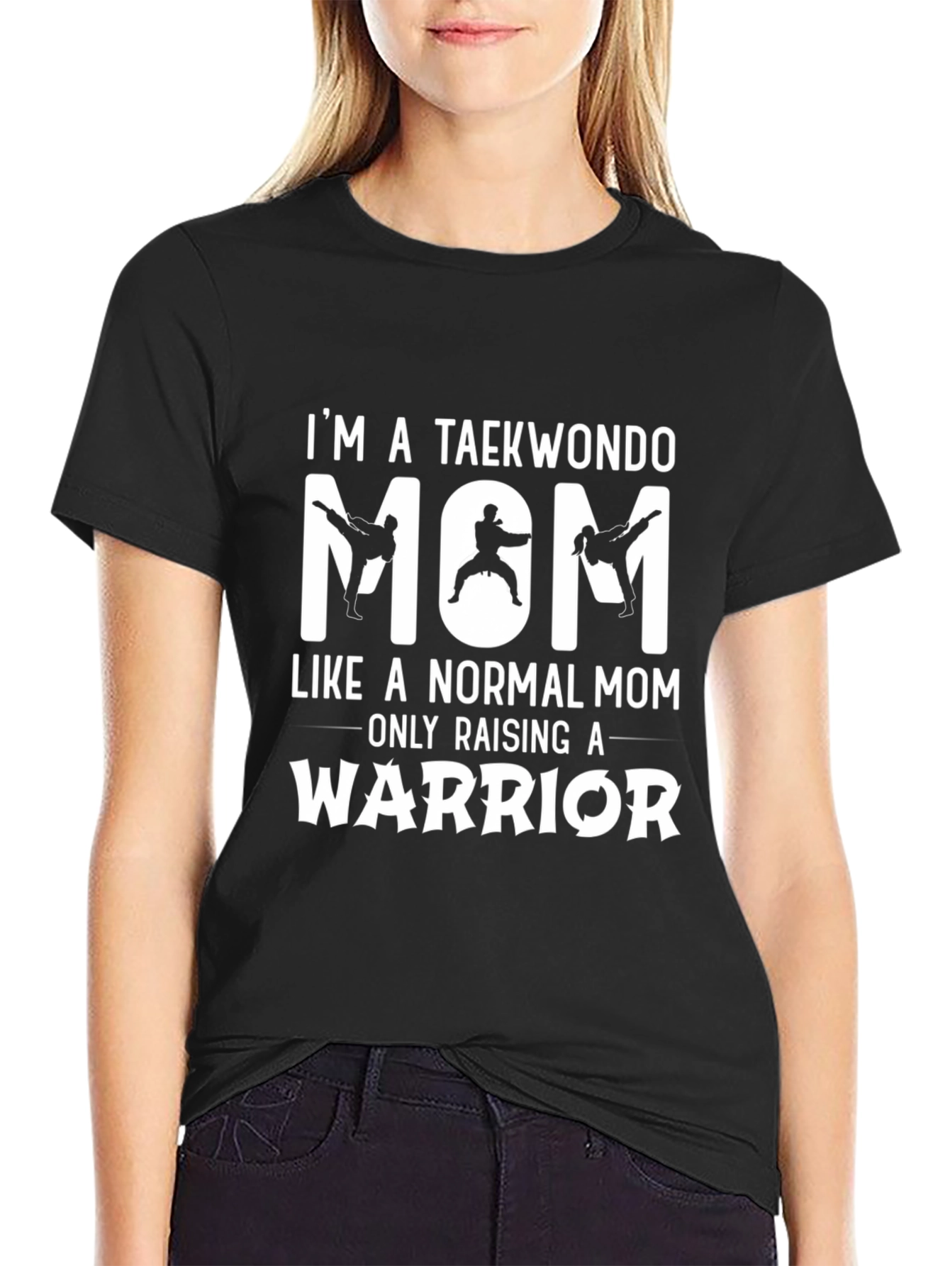 Taekwondo Mom Warrior Graphic T-Shirt
