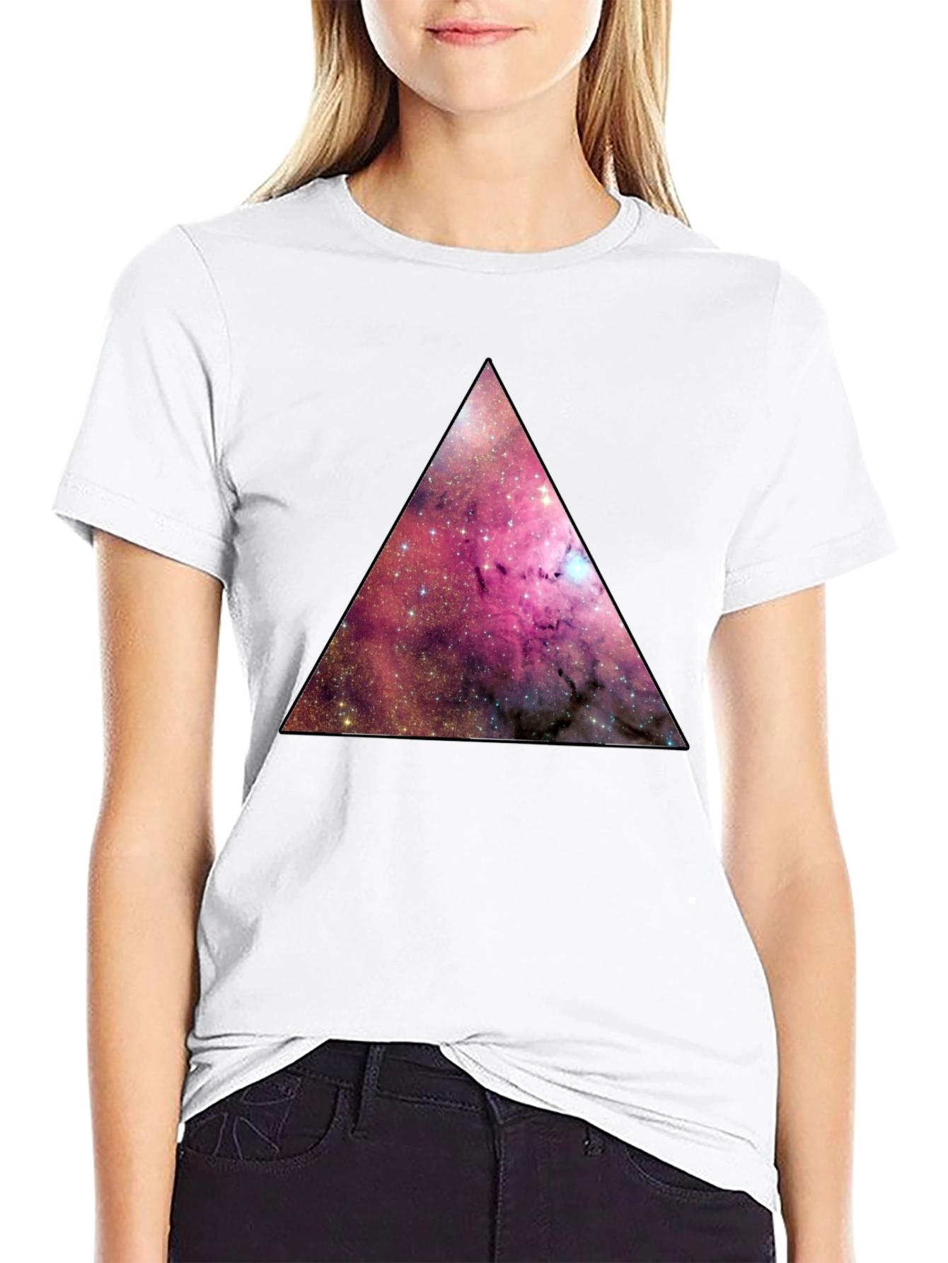 Galaxy Triangle Graphic Tee - Mens Black T-Shirt