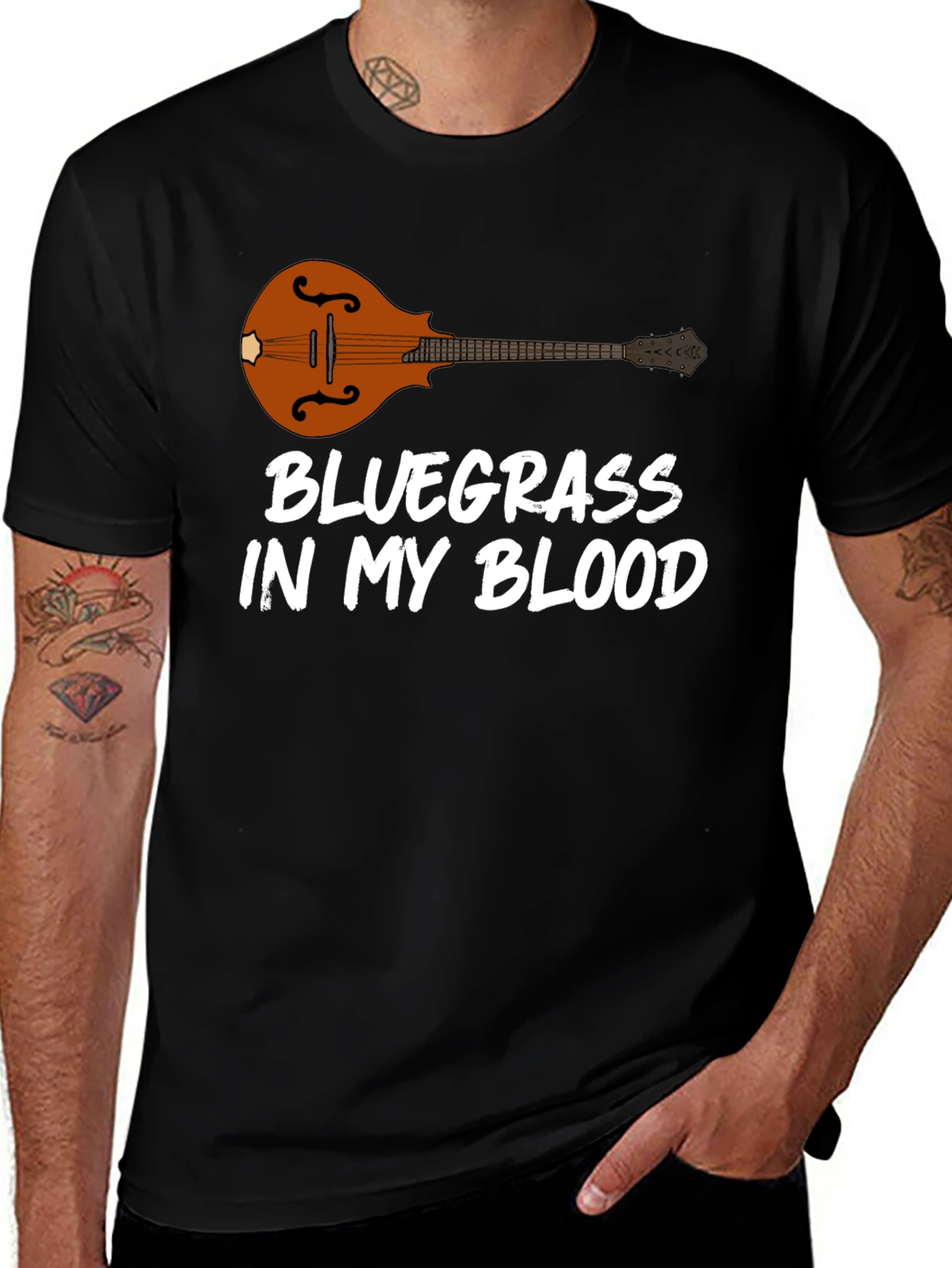 Bluegrass In My Blood T-Shirt Mandolin Music
