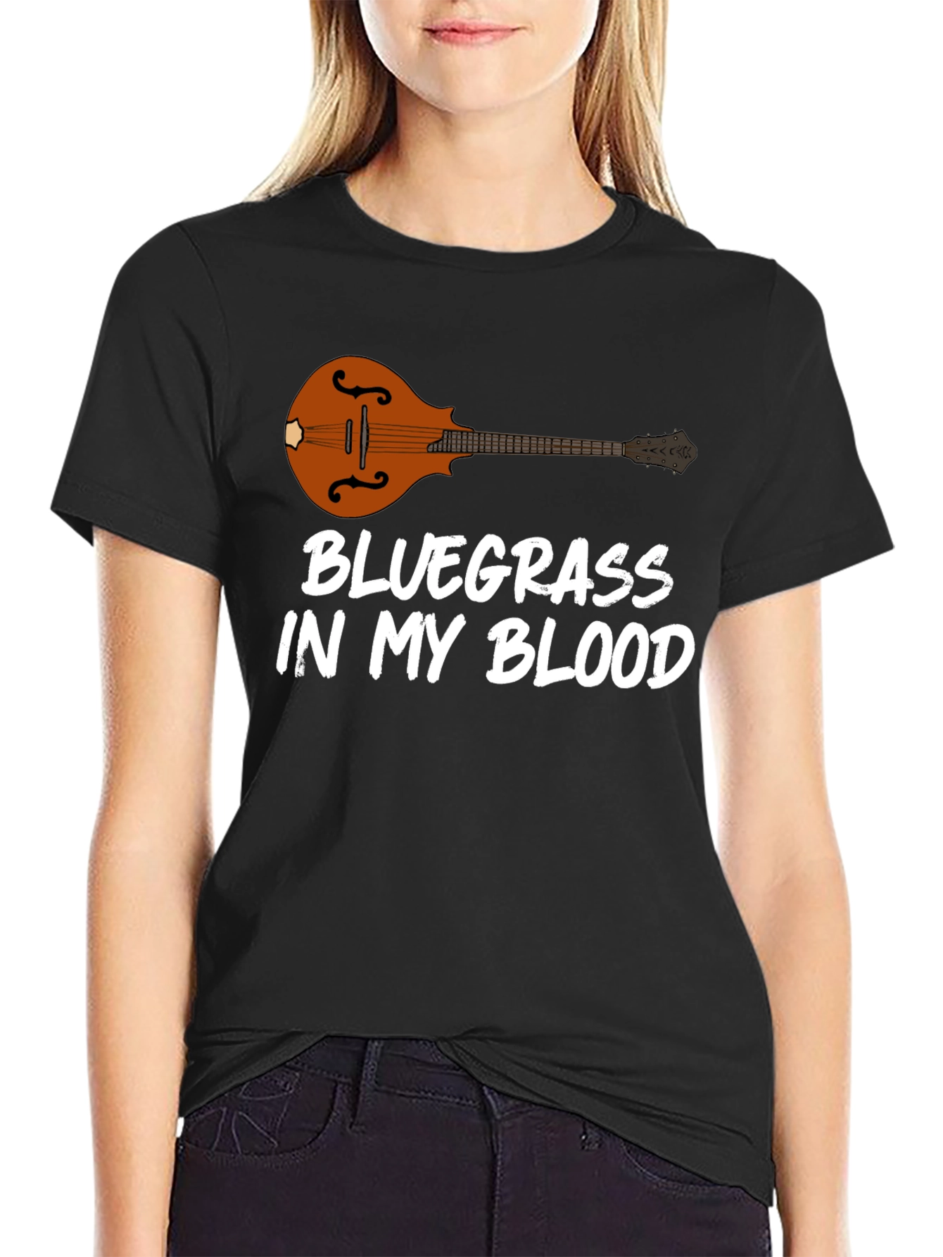 Bluegrass In My Blood T-Shirt Mandolin Music