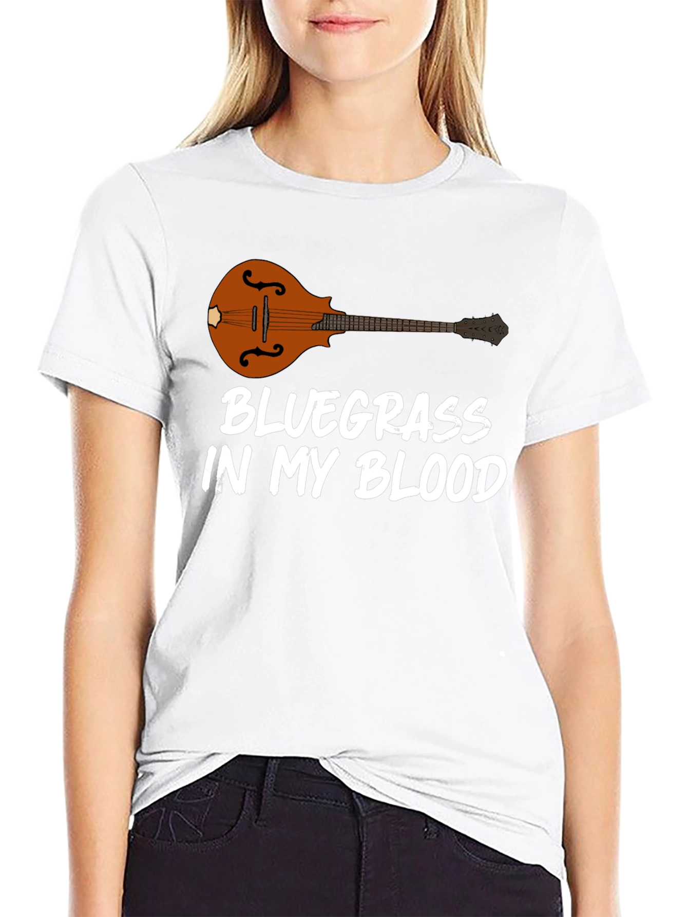 Bluegrass In My Blood T-Shirt Mandolin Music