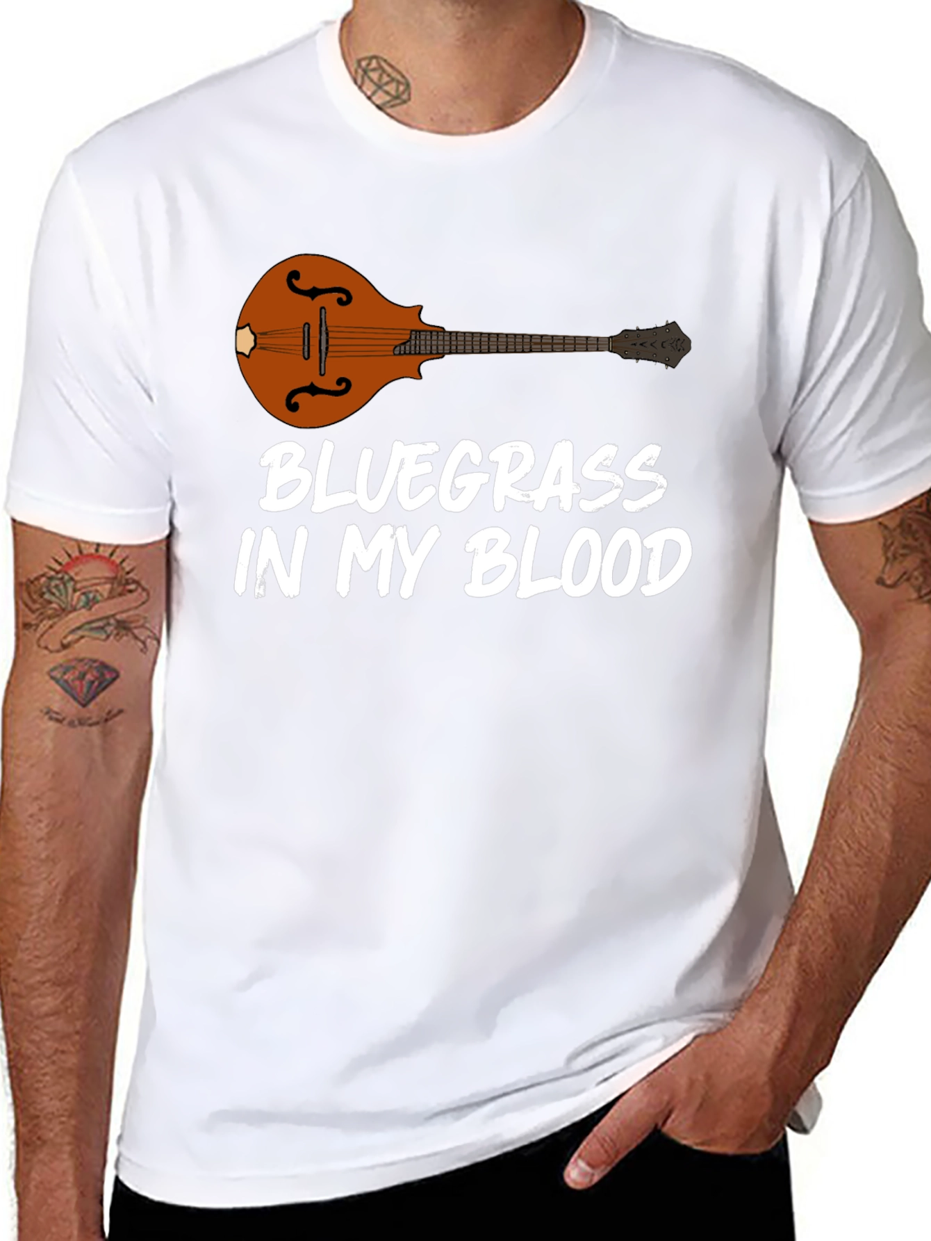 Bluegrass In My Blood T-Shirt Mandolin Music