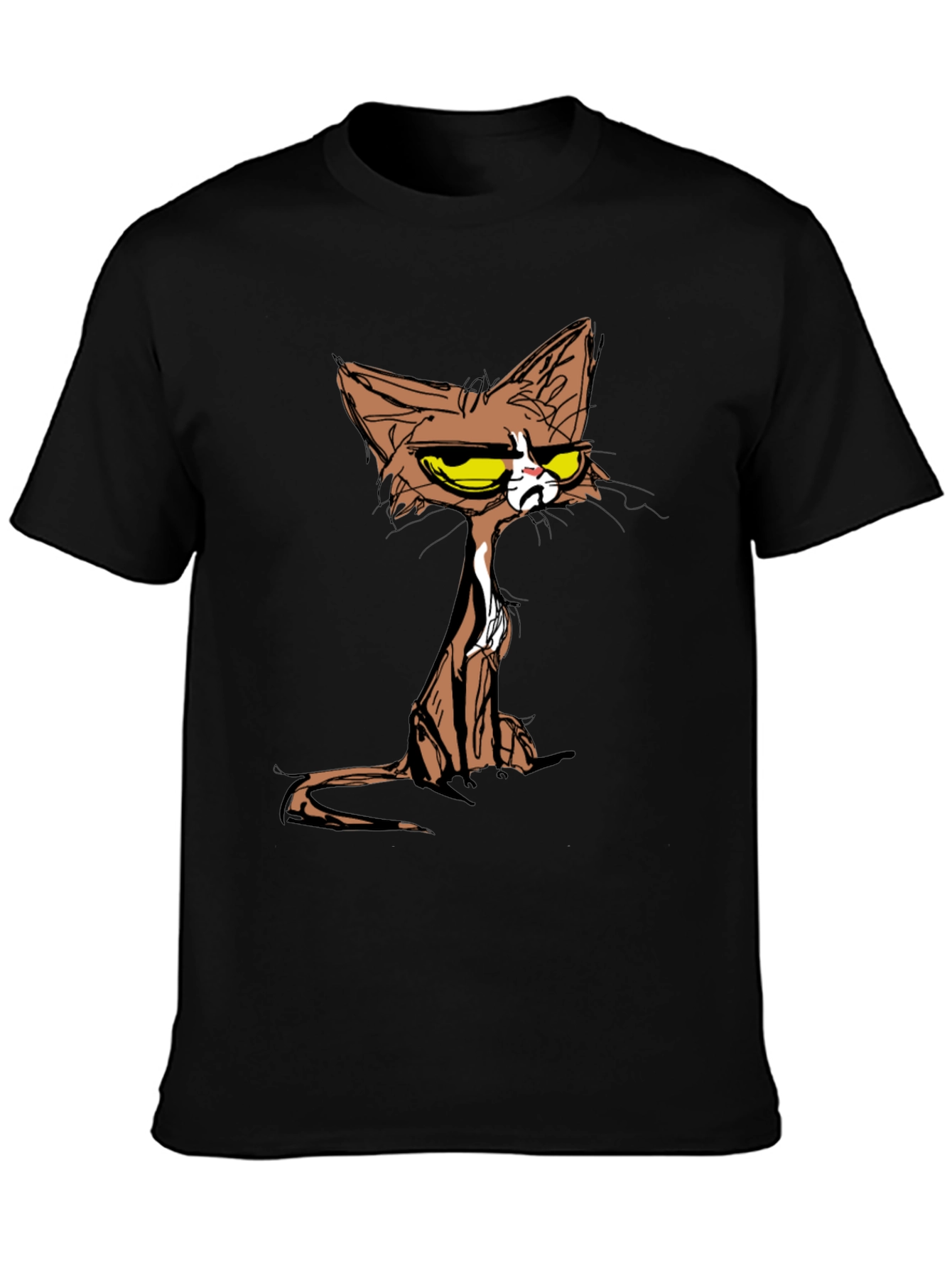Grumpy Cat T-Shirt - Cartoon Style Tee