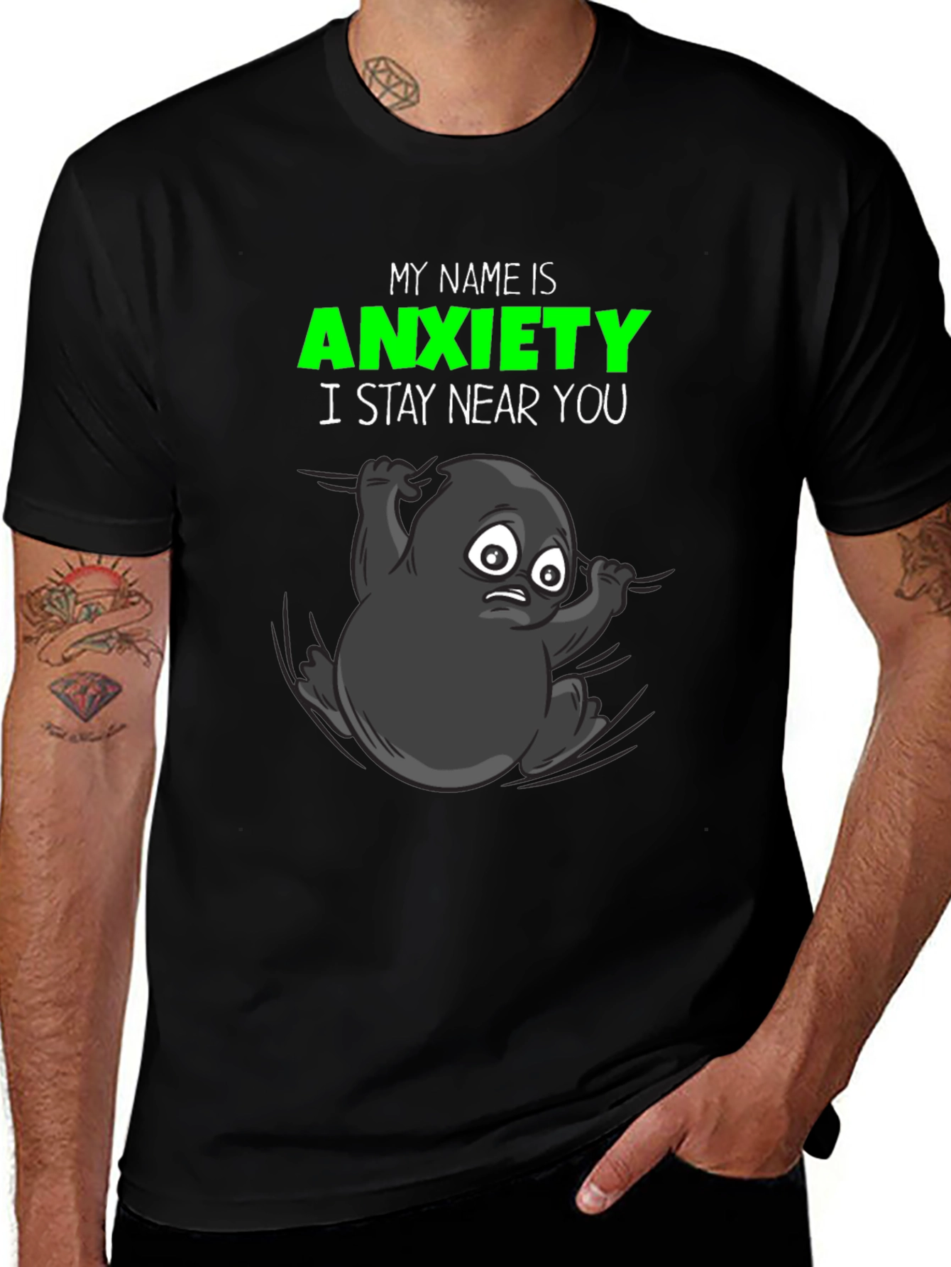 Anxiety T-Shirt: Funny Graphic Tee Stay Near You